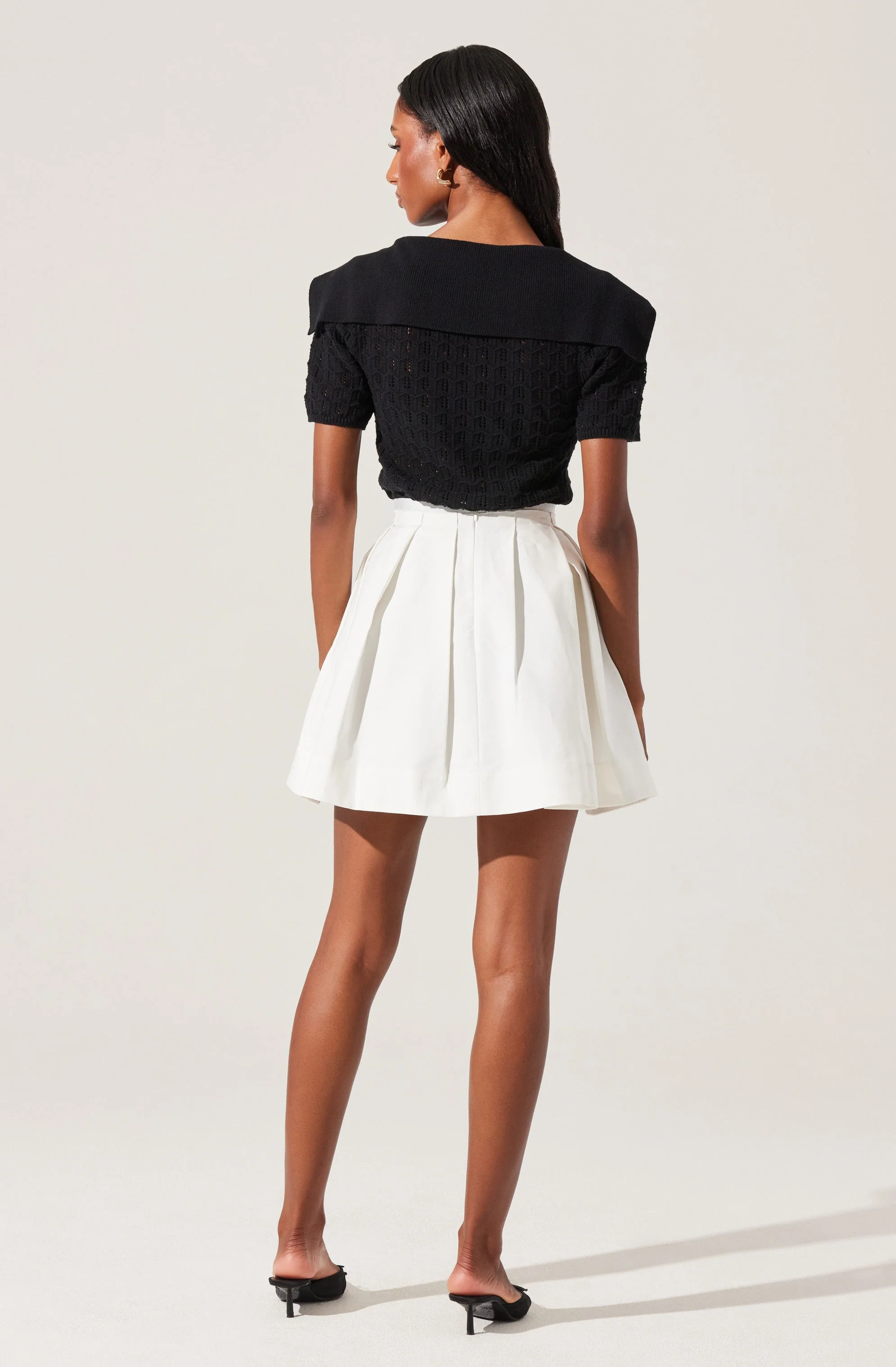 Analissa Pointelle Sailor Collar Cardigan - Image 8