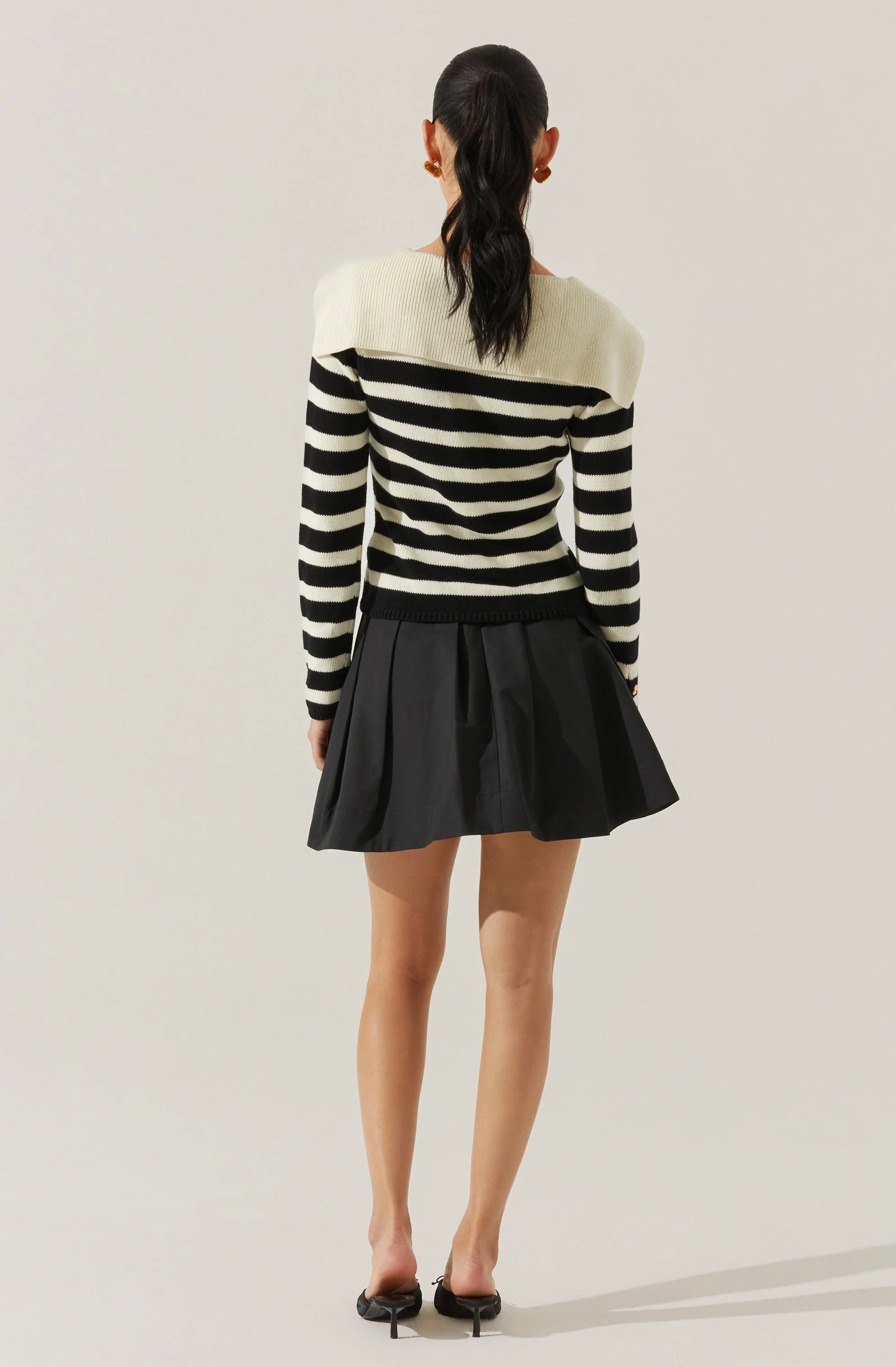 Analissa Stripe Sailor Collar Cardigan - Image 4