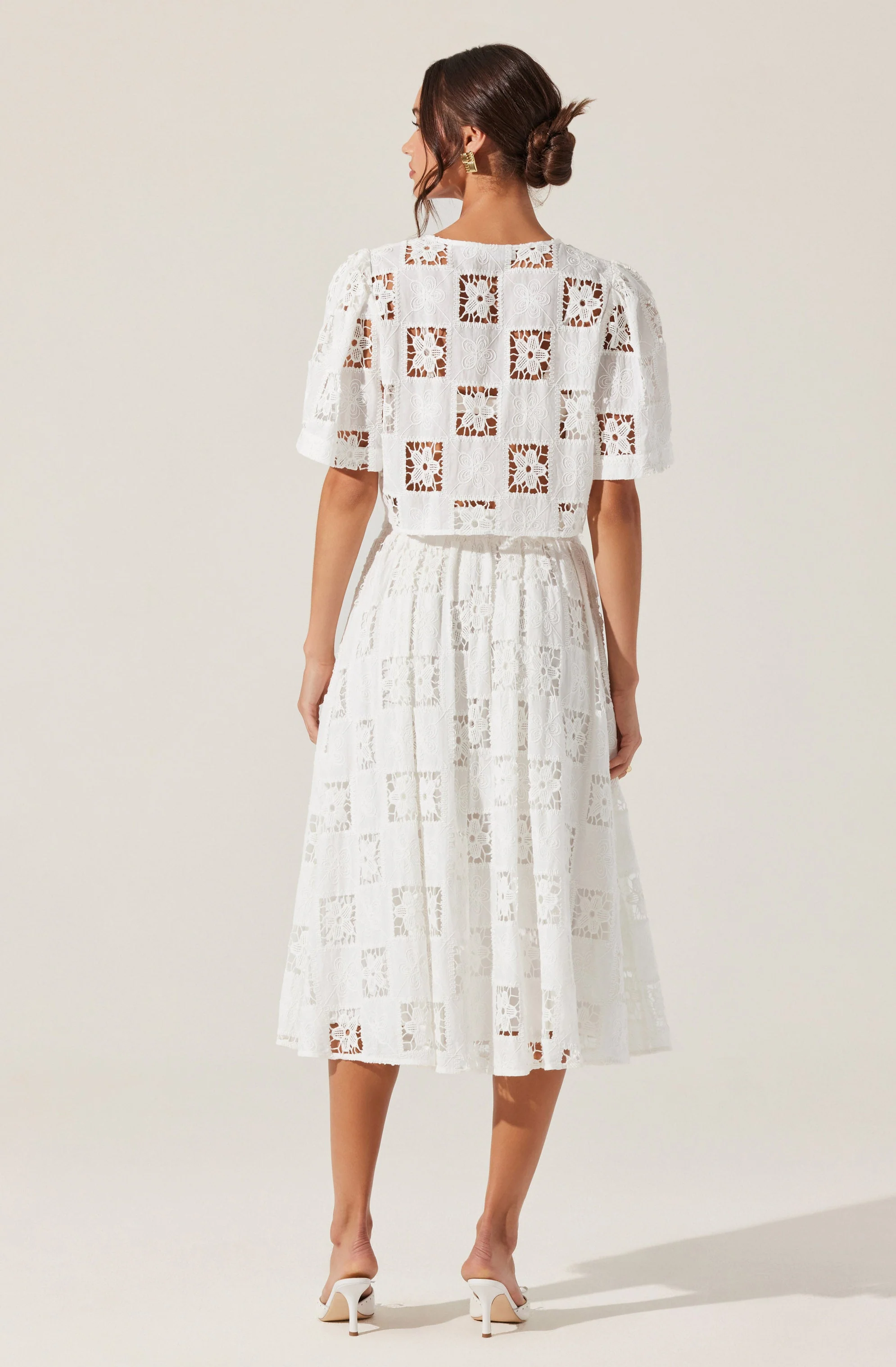 Andolina Crochet Lace Midi Skirt - Image 6