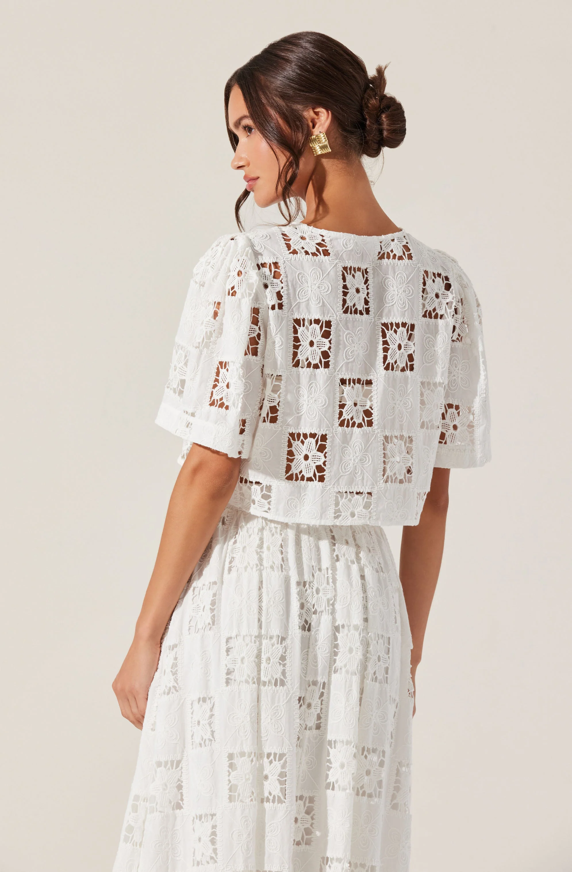 Andolina Crochet Lace Crop Top - Image 2