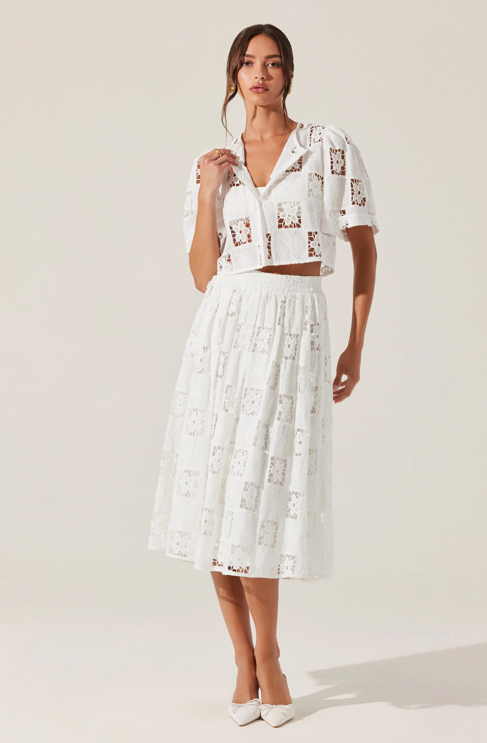 Andolina Crochet Lace Crop Top - Image 5