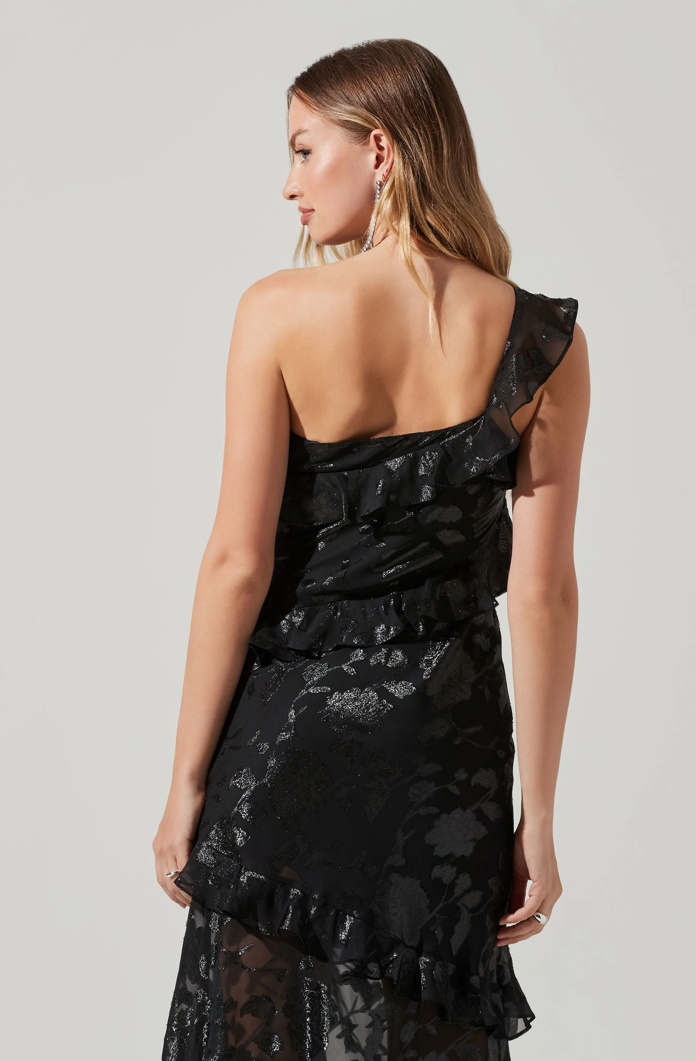 Andrea One Shoulder Floral Maxi Dress - Image 4
