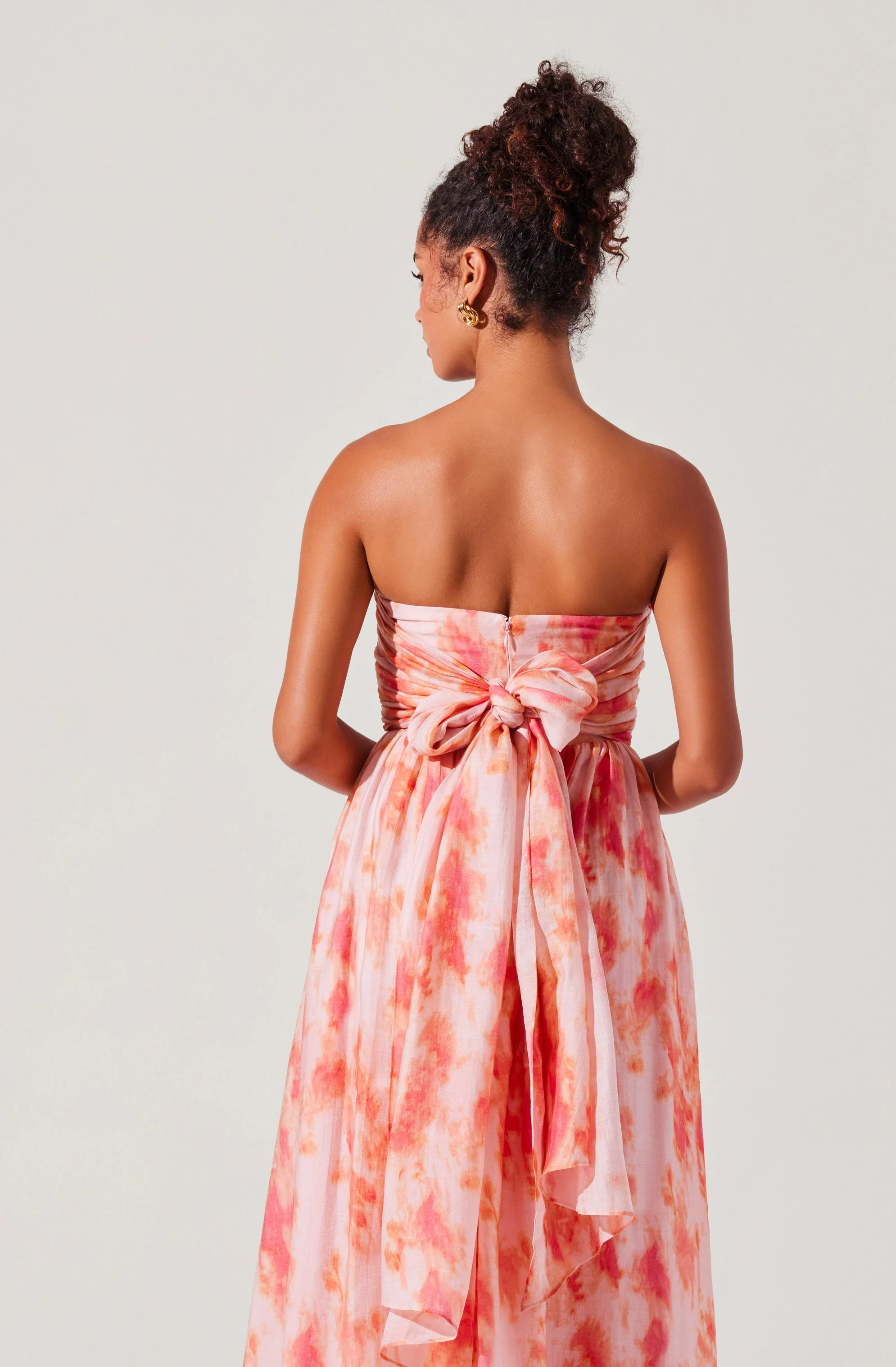 Aneesha Strapless Pleated Midi Dress - Image 2