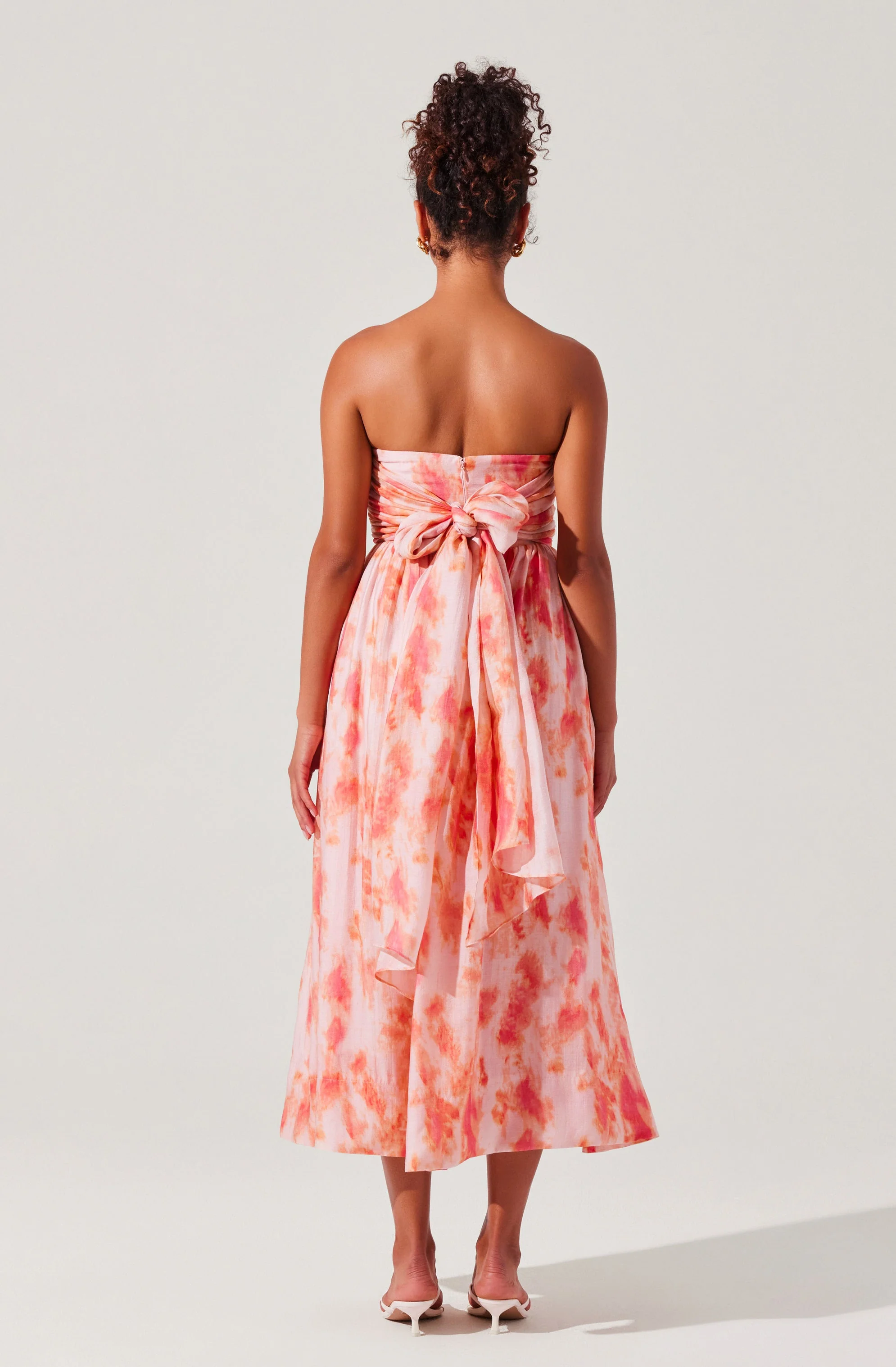 Aneesha Strapless Pleated Midi Dress - Image 5