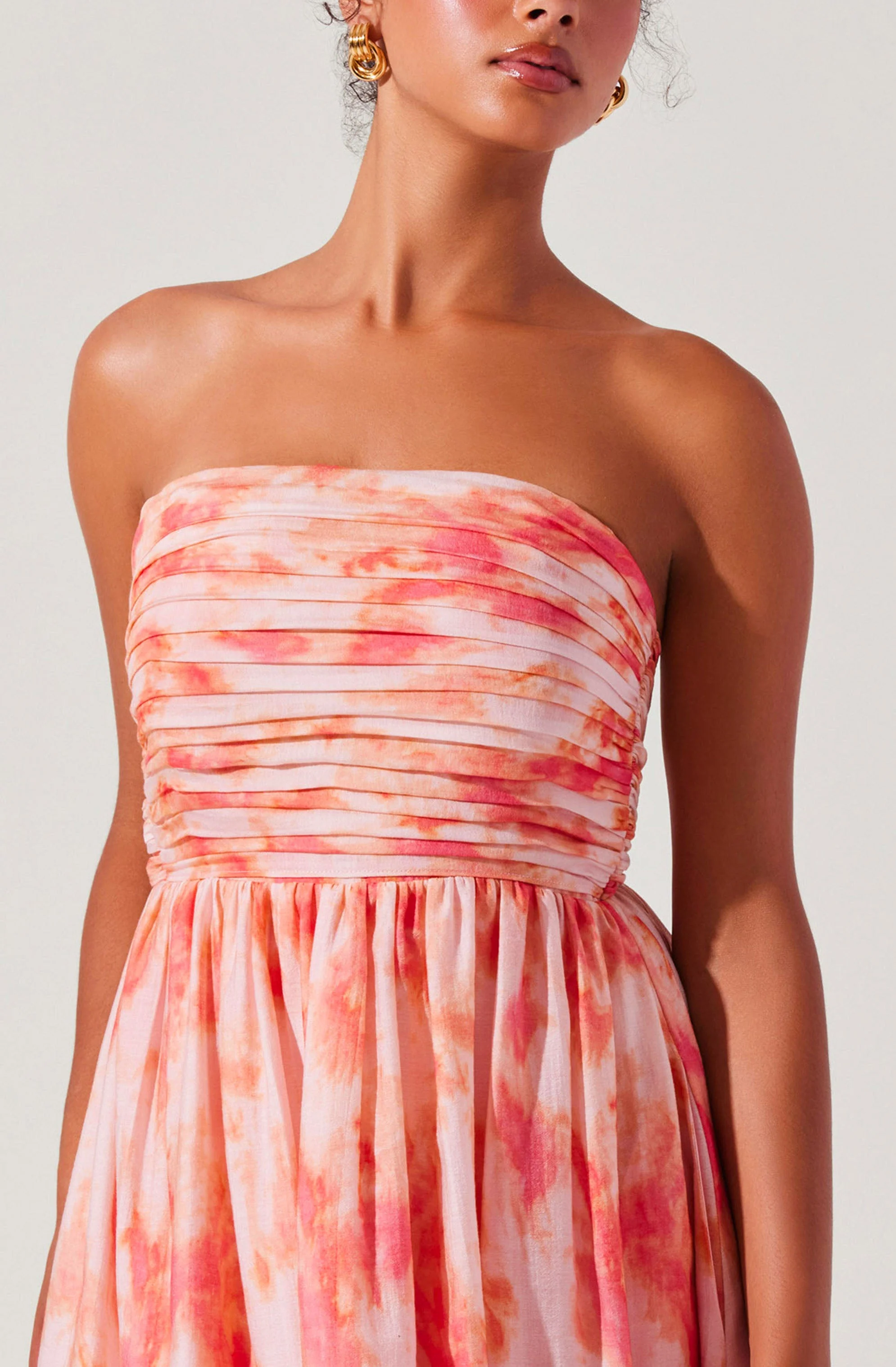 Aneesha Strapless Pleated Midi Dress - Image 6