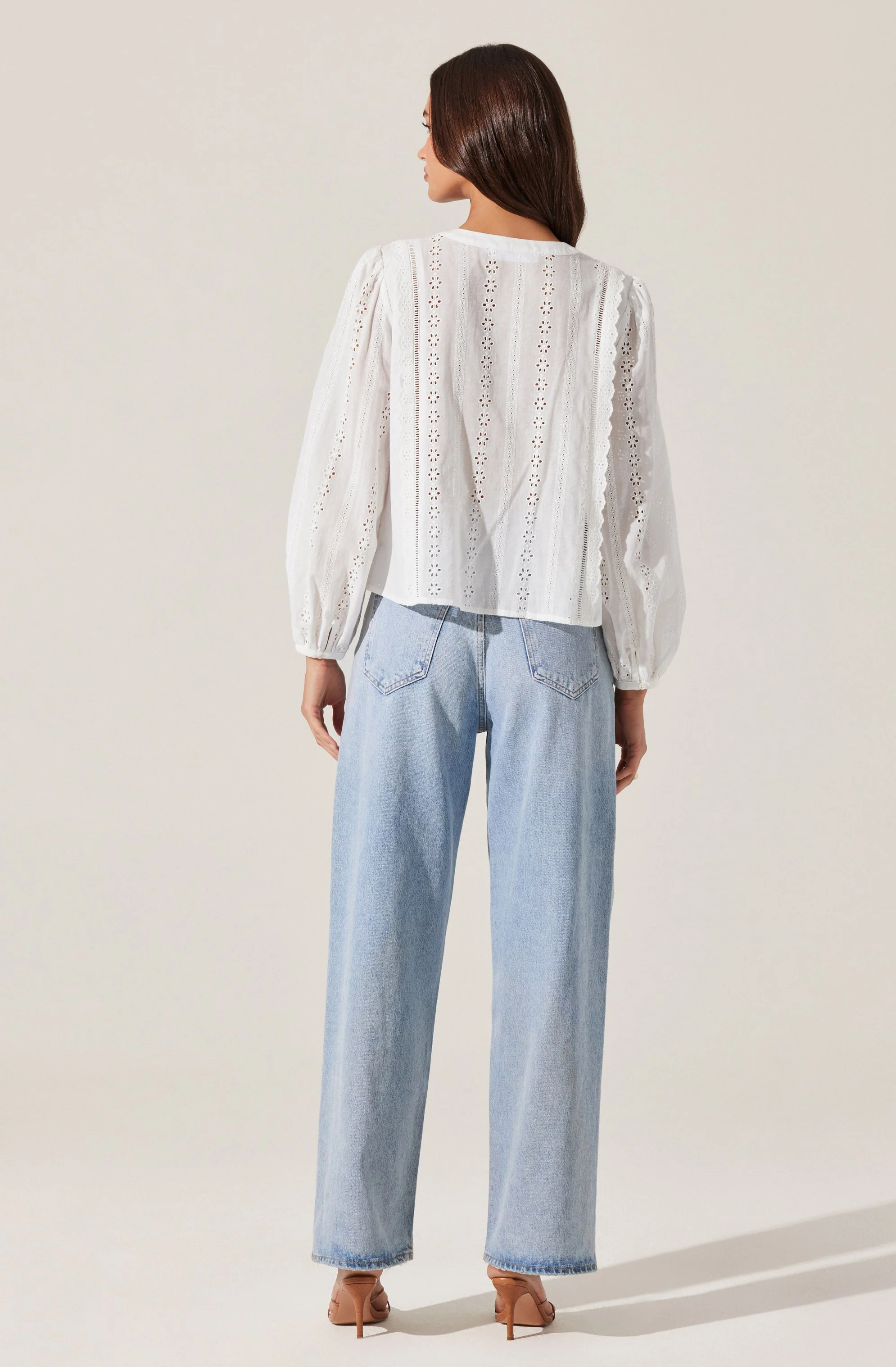 Aneska Broderie Button Up Top - Image 4