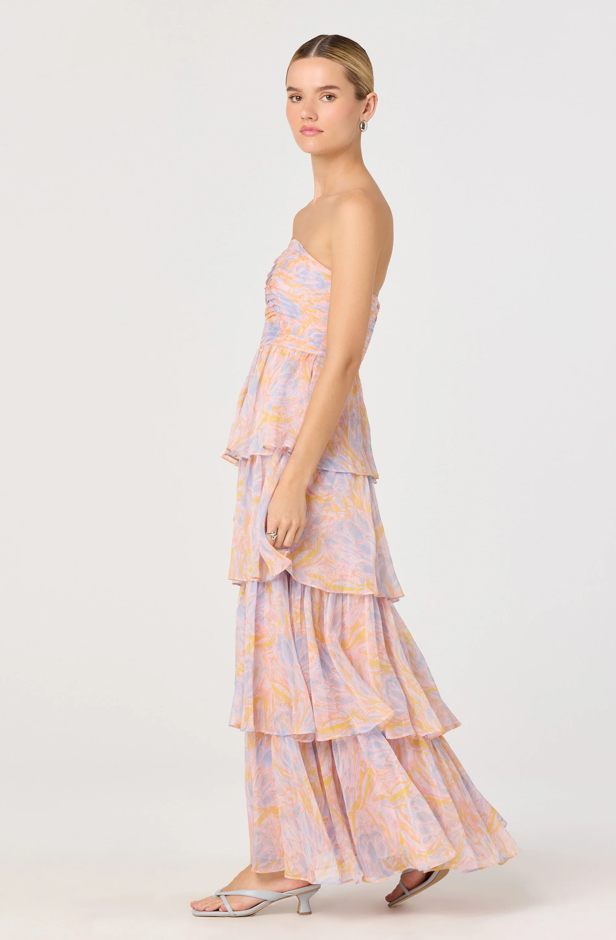 Anisha Strapless Tiered Ruffle Maxi Dress - Image 3