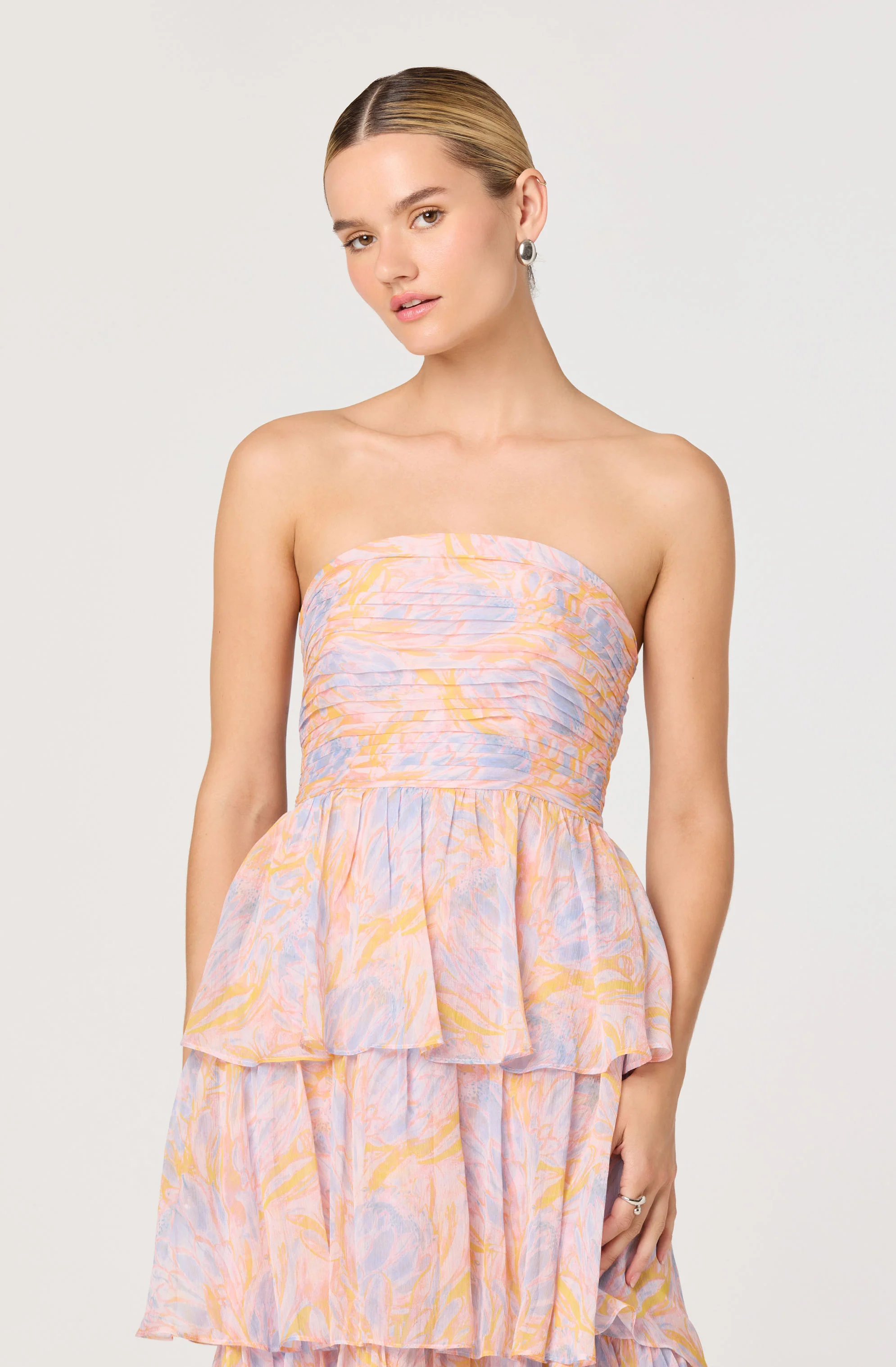 Anisha Strapless Tiered Ruffle Maxi Dress - Image 4