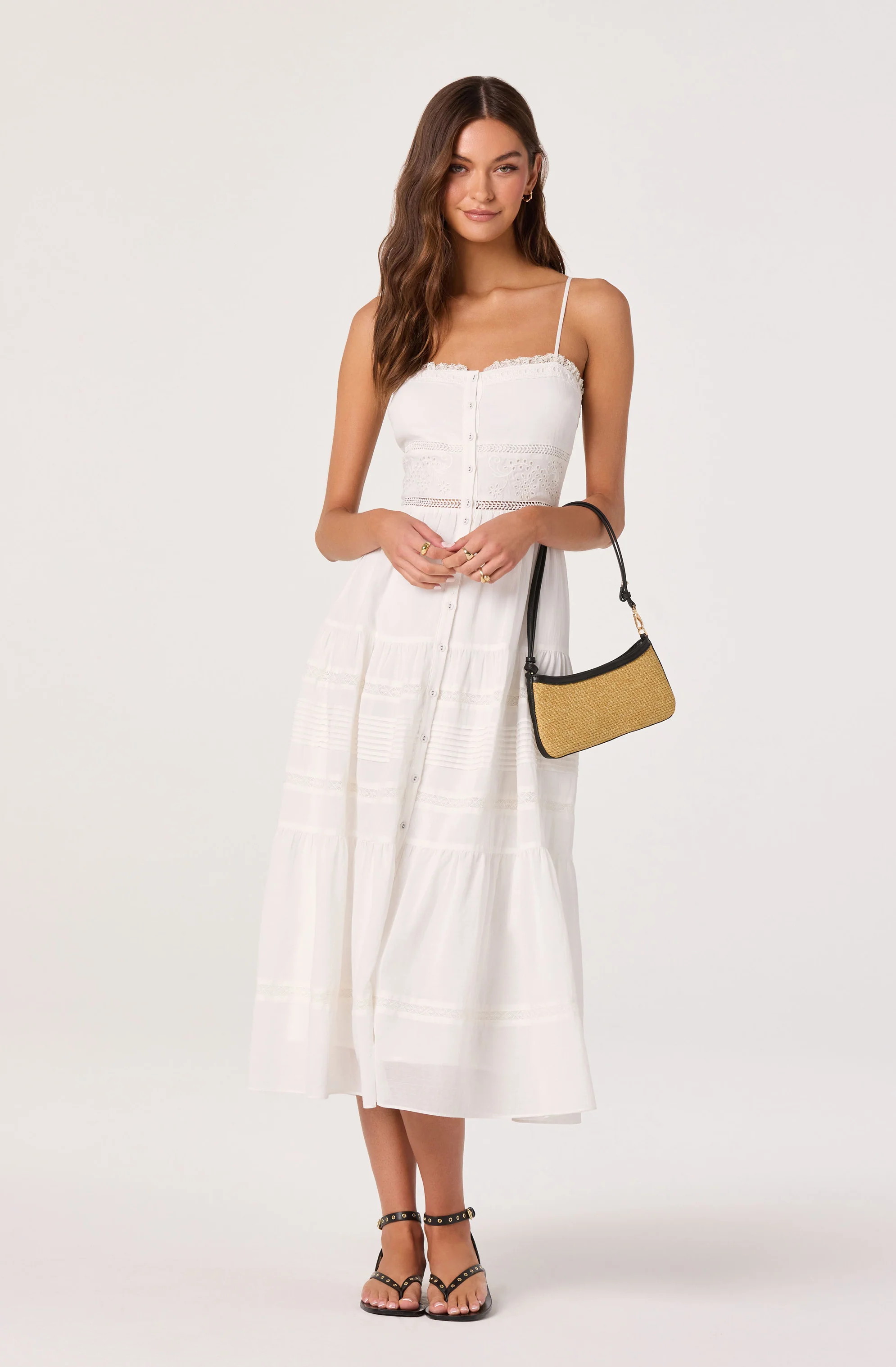 Annabel Eyelet Midi Dress - Image 6