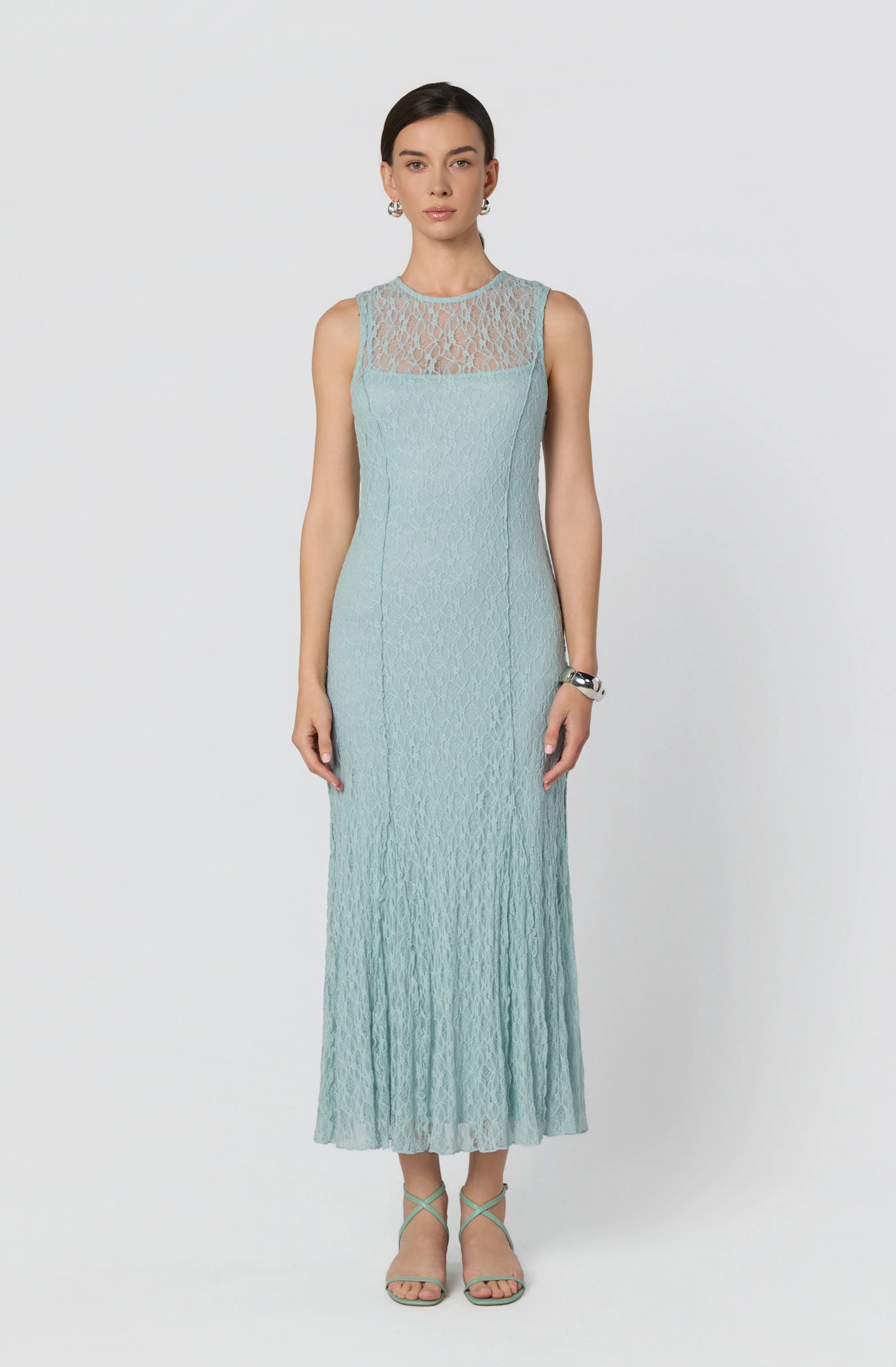 Annabella Semi-Sheer Lace Maxi Dress - Image 2