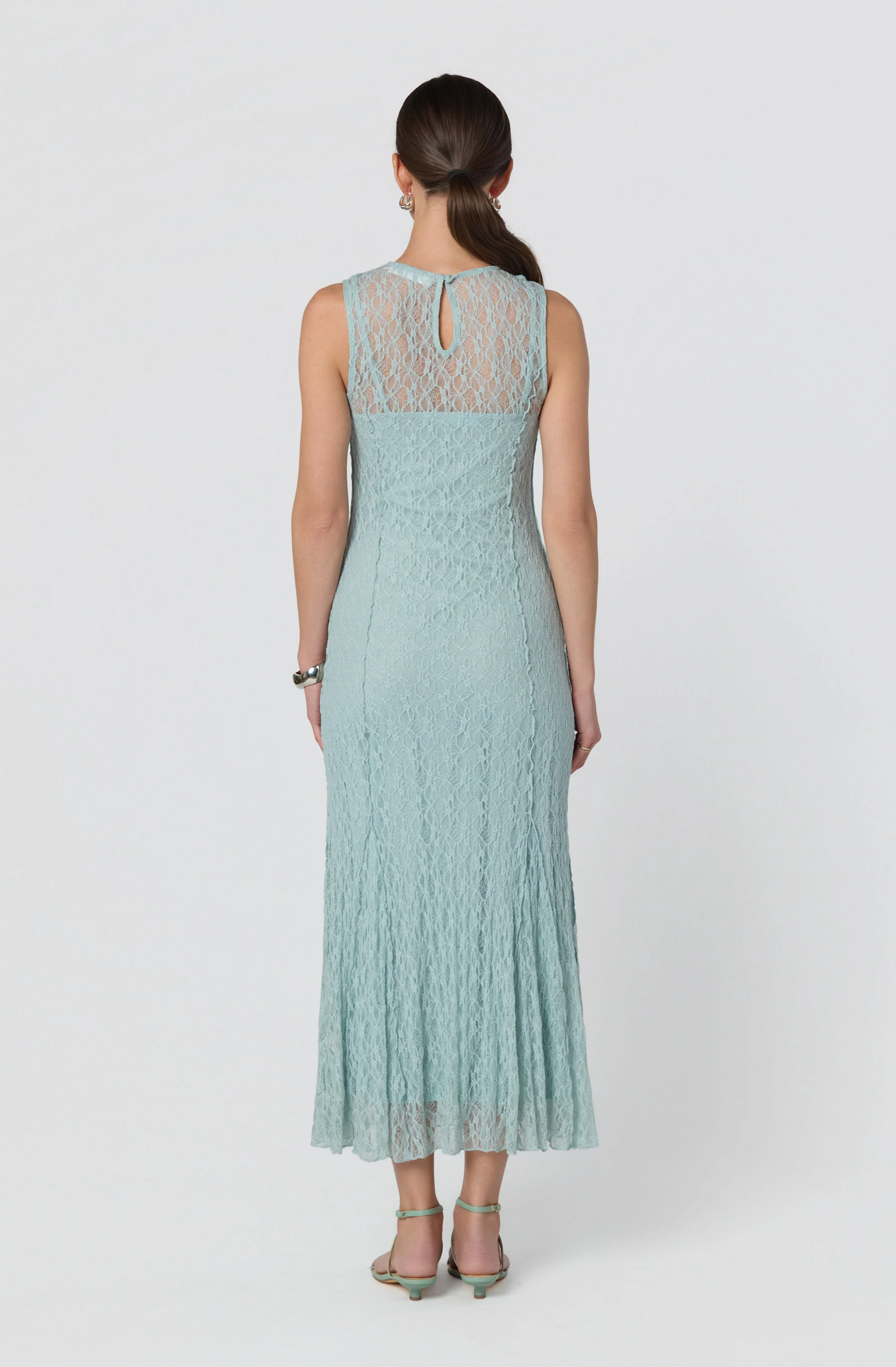 Annabella Semi-Sheer Lace Maxi Dress - Image 6