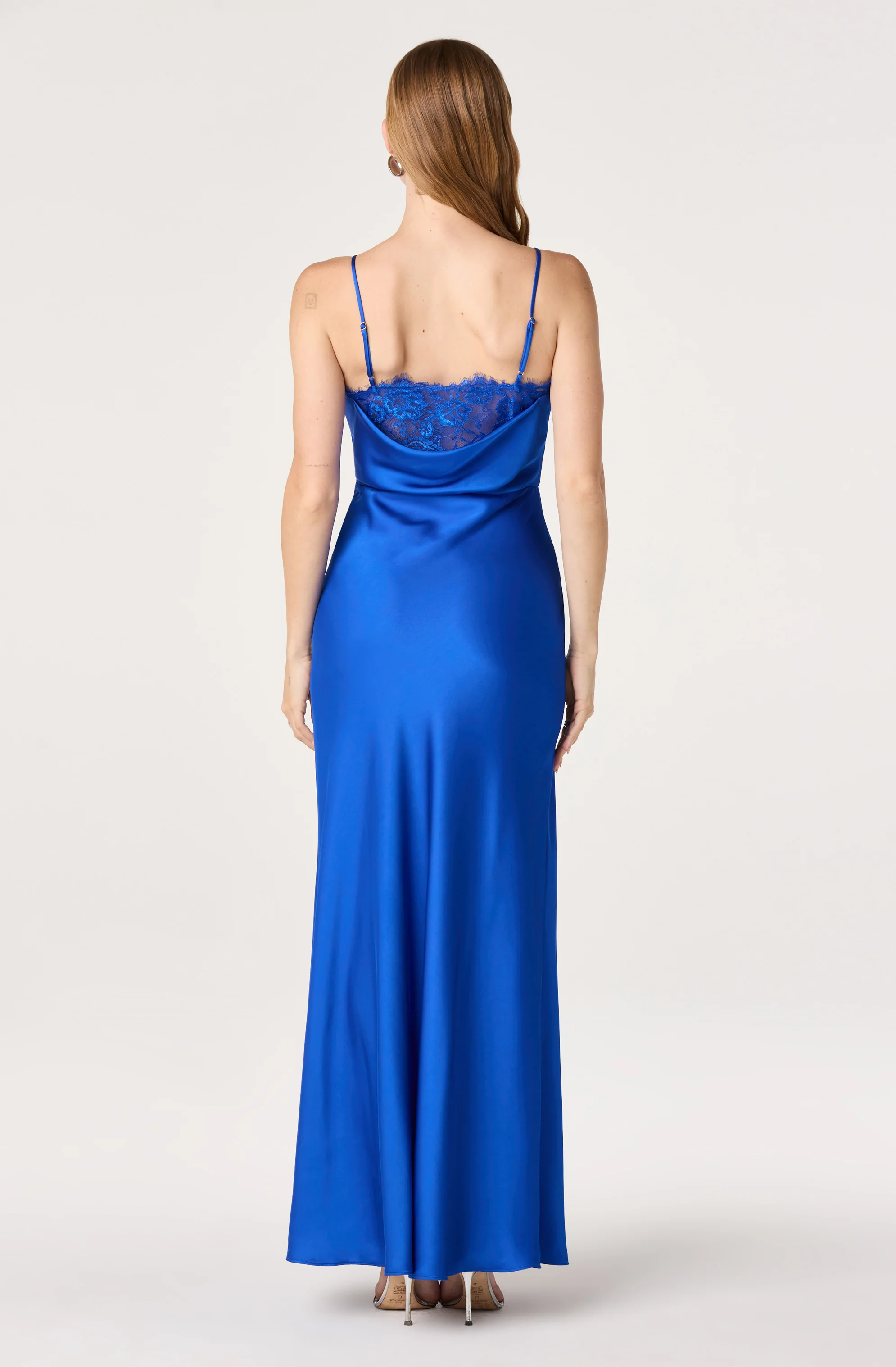 Annette Cowl Neck Satin Maxi Dress - Image 10