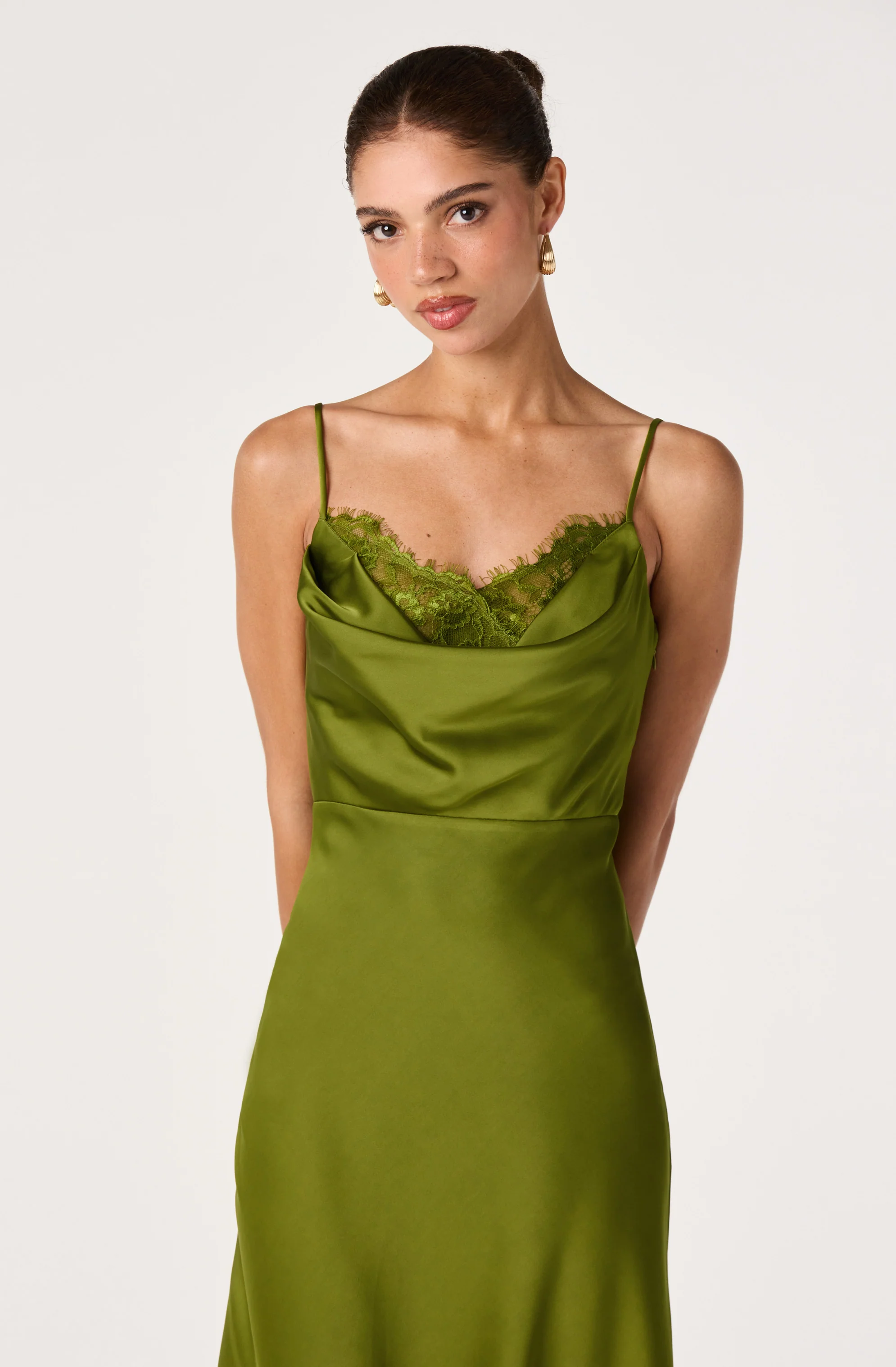 Annette Cowl Neck Satin Maxi Dress - Image 3