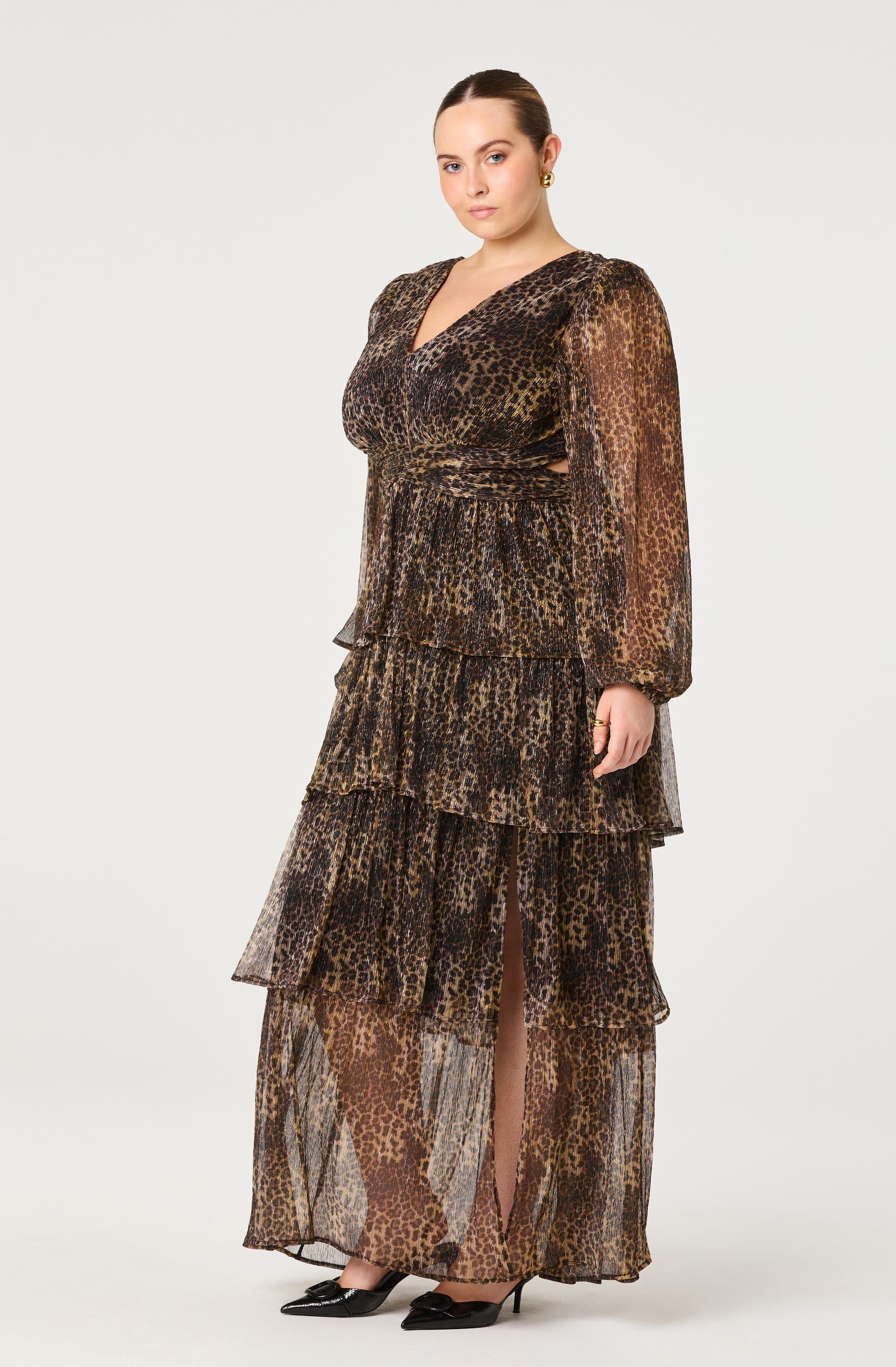Anora Leopard Tiered Maxi Dress - Image 10