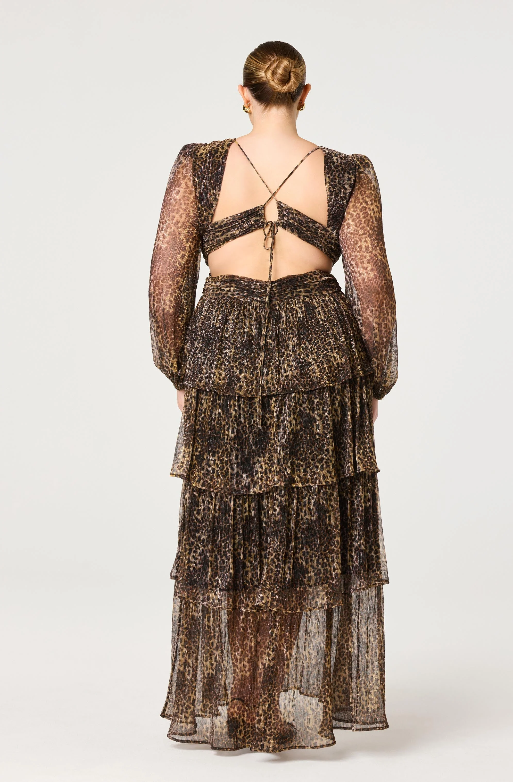 Anora Leopard Tiered Maxi Dress - Image 12