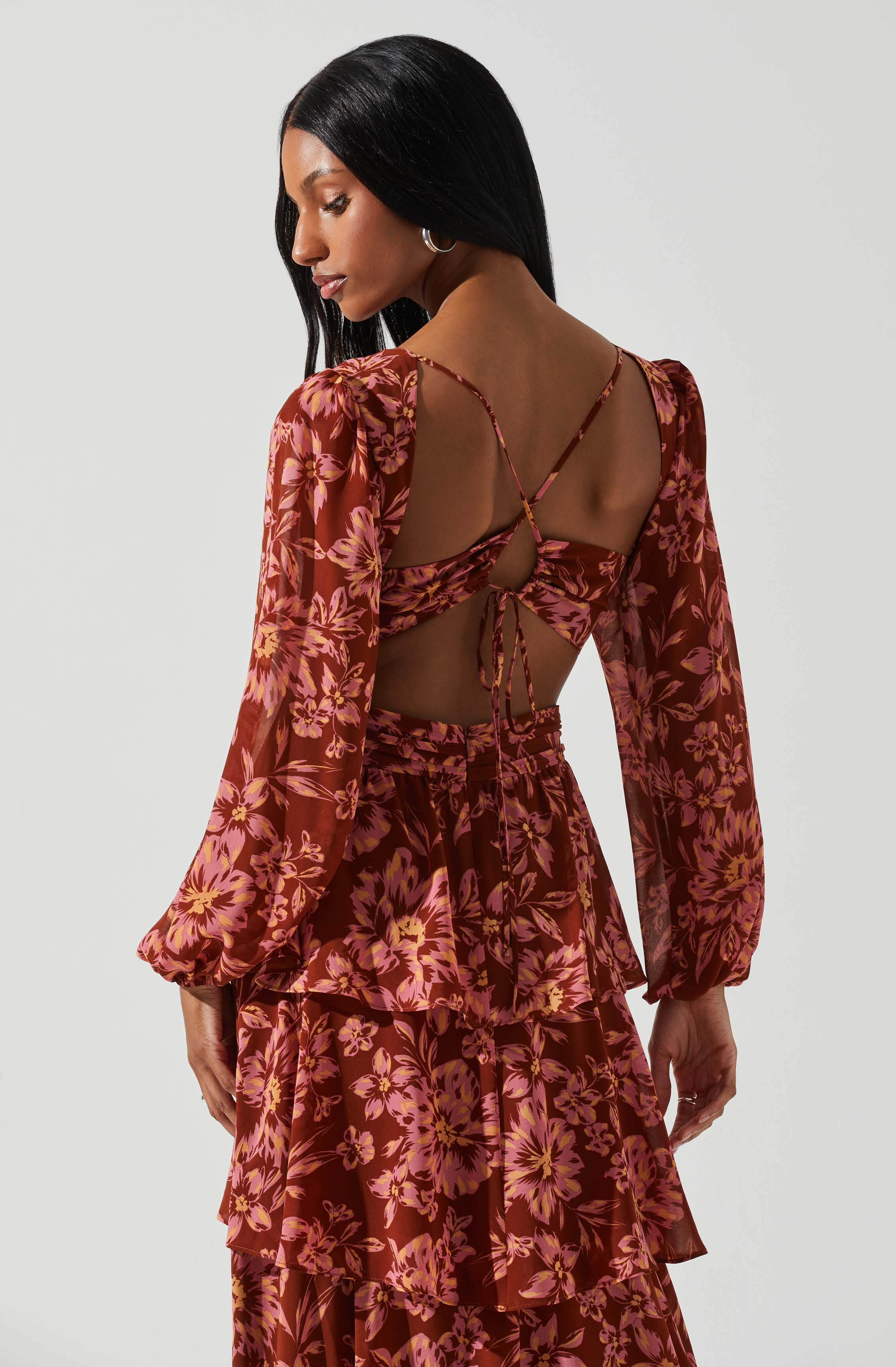 Anora Floral Tiered Maxi Dress - Image 10