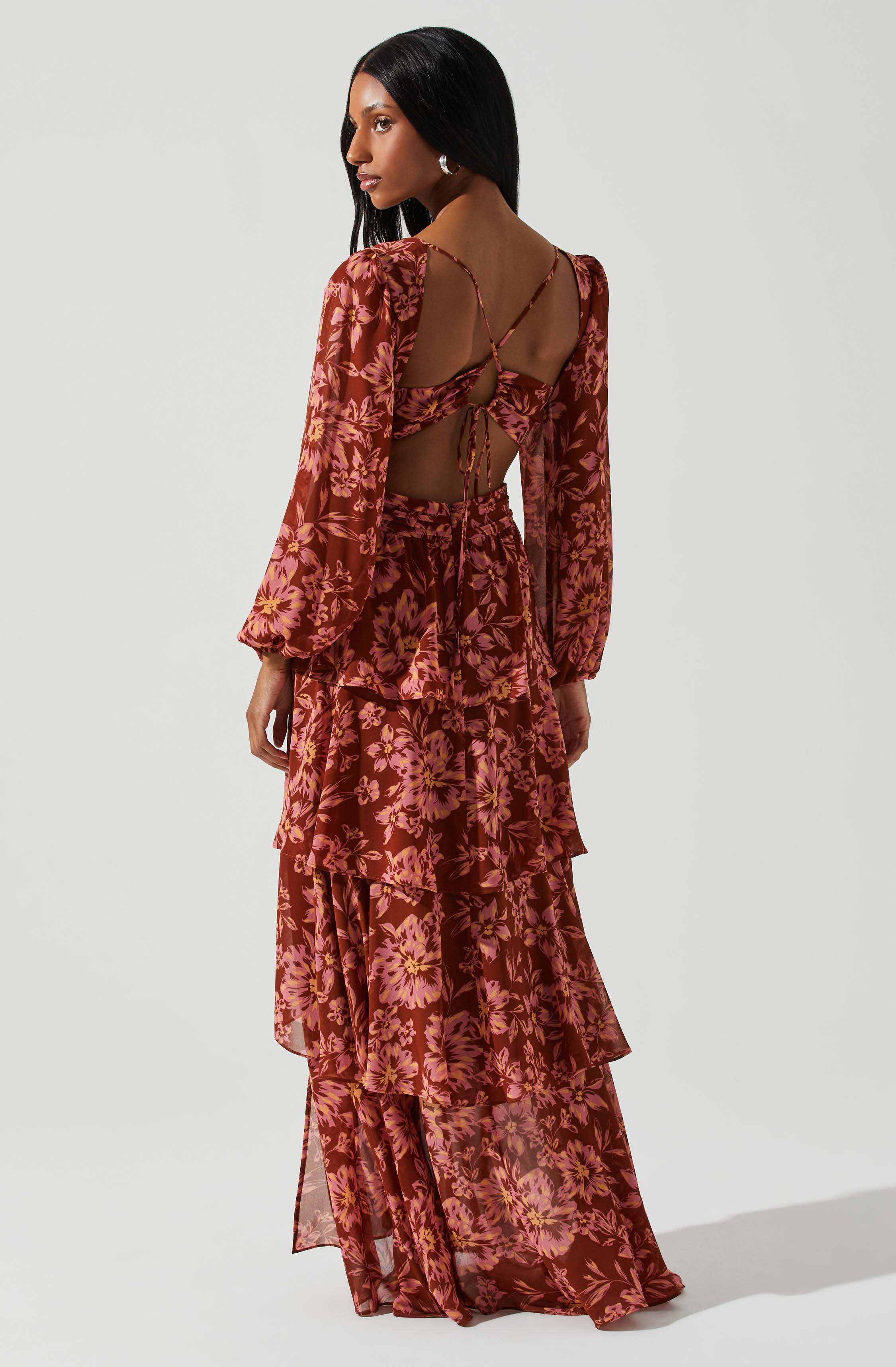 Anora Floral Tiered Maxi Dress - Image 11