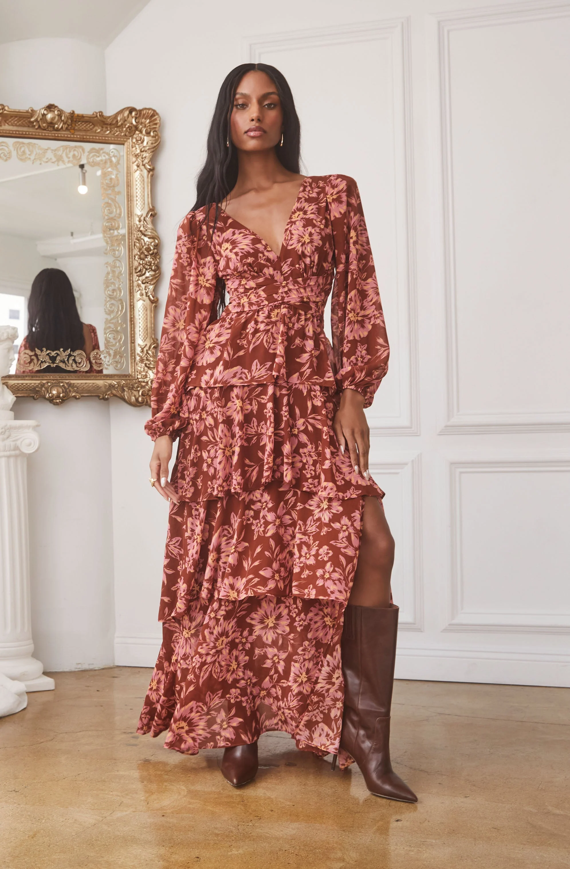 Anora Floral Tiered Maxi Dress - Image 12