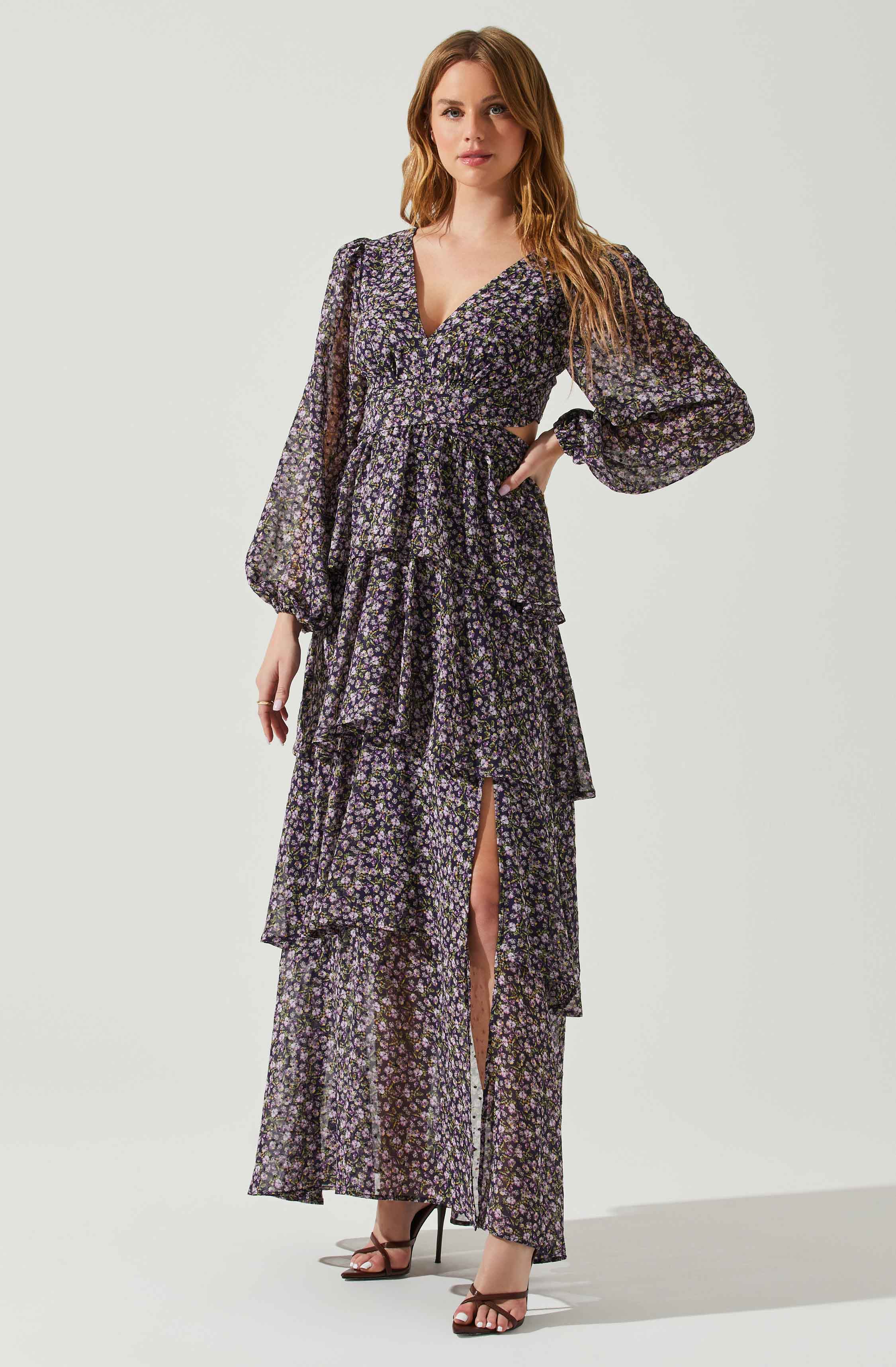 Anora Floral Tiered Maxi Dress - Image 3