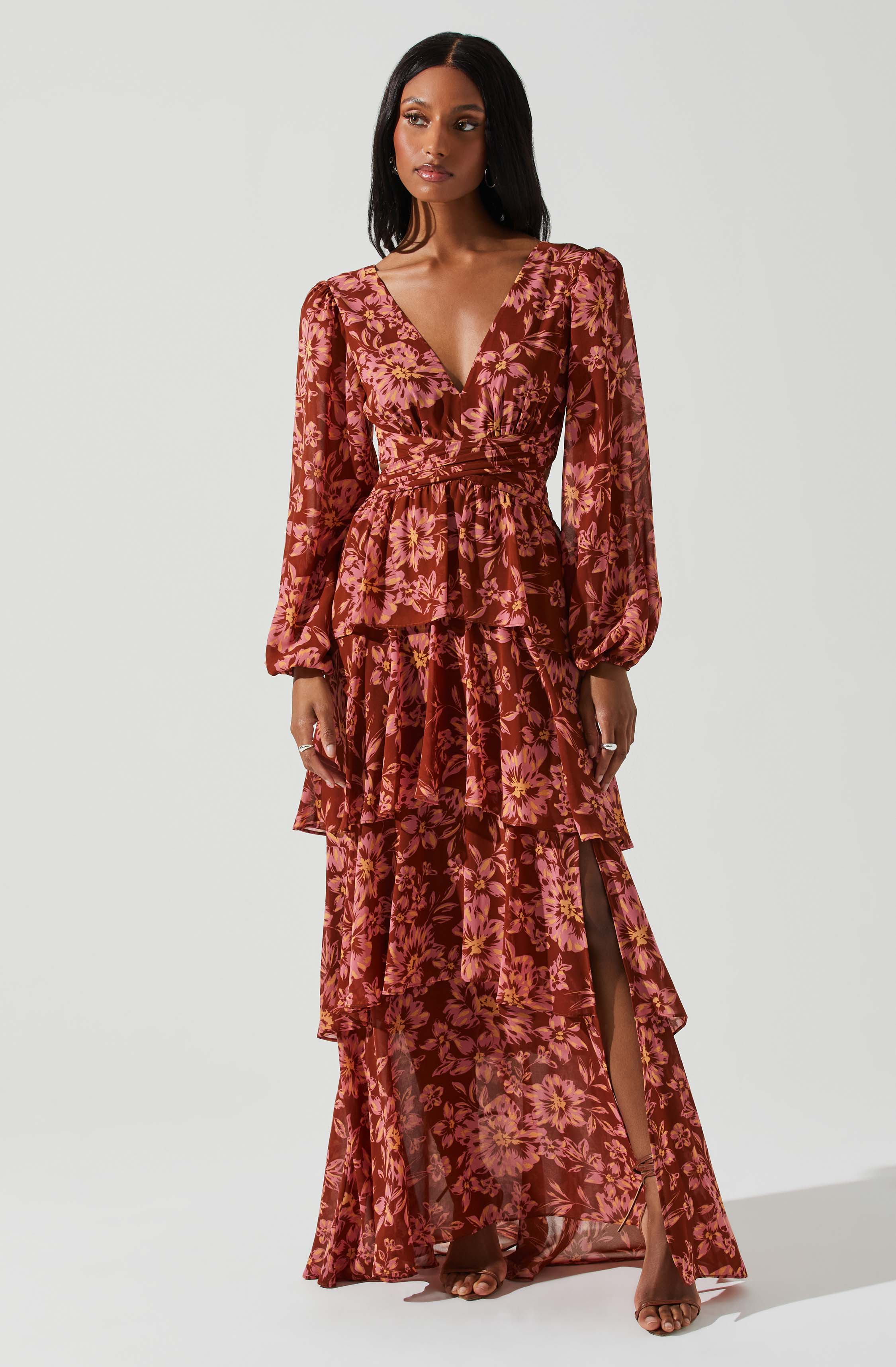 Anora Floral Tiered Maxi Dress - Image 9