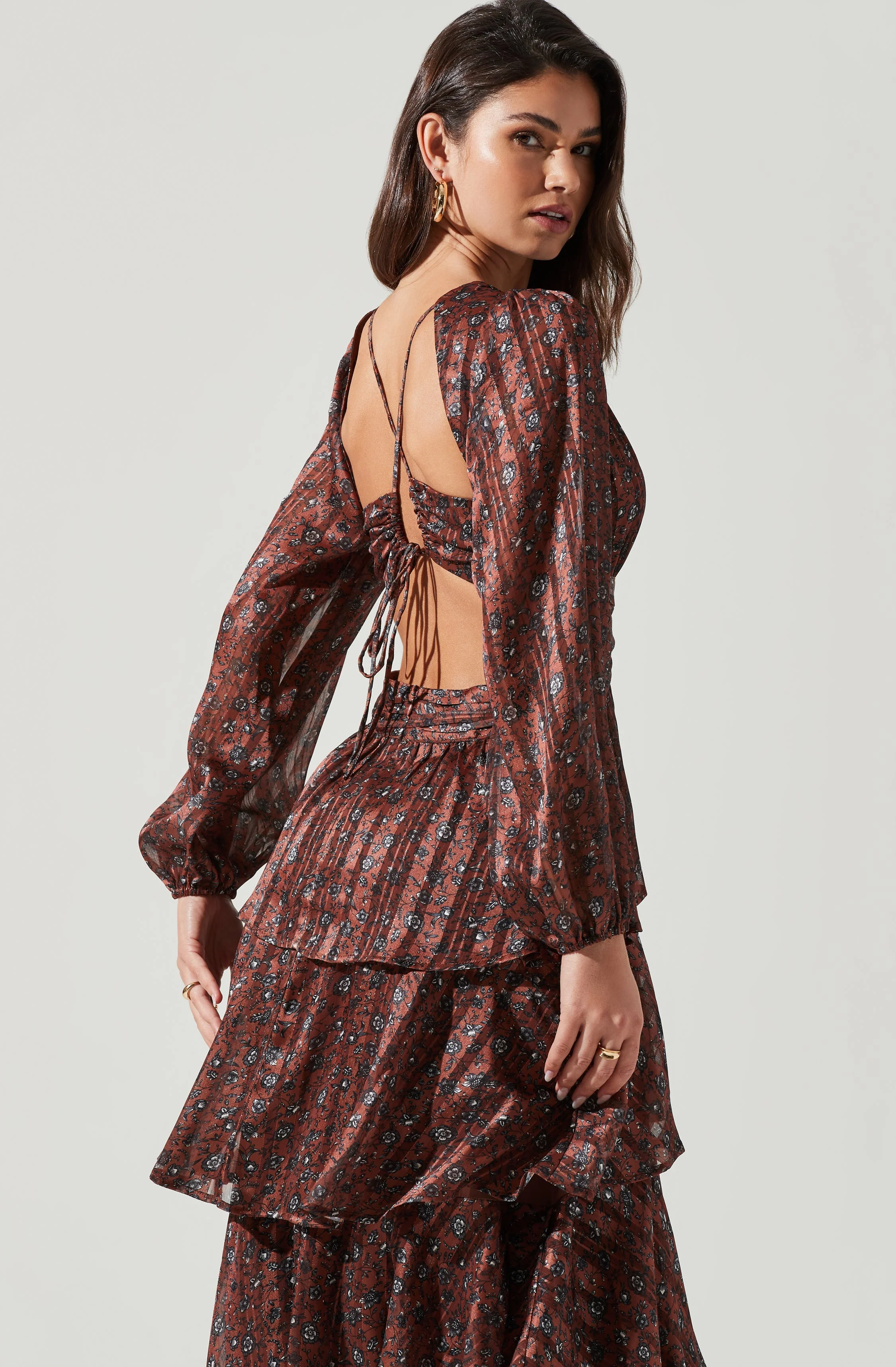 Anora Floral Tiered Maxi Dress - Image 10