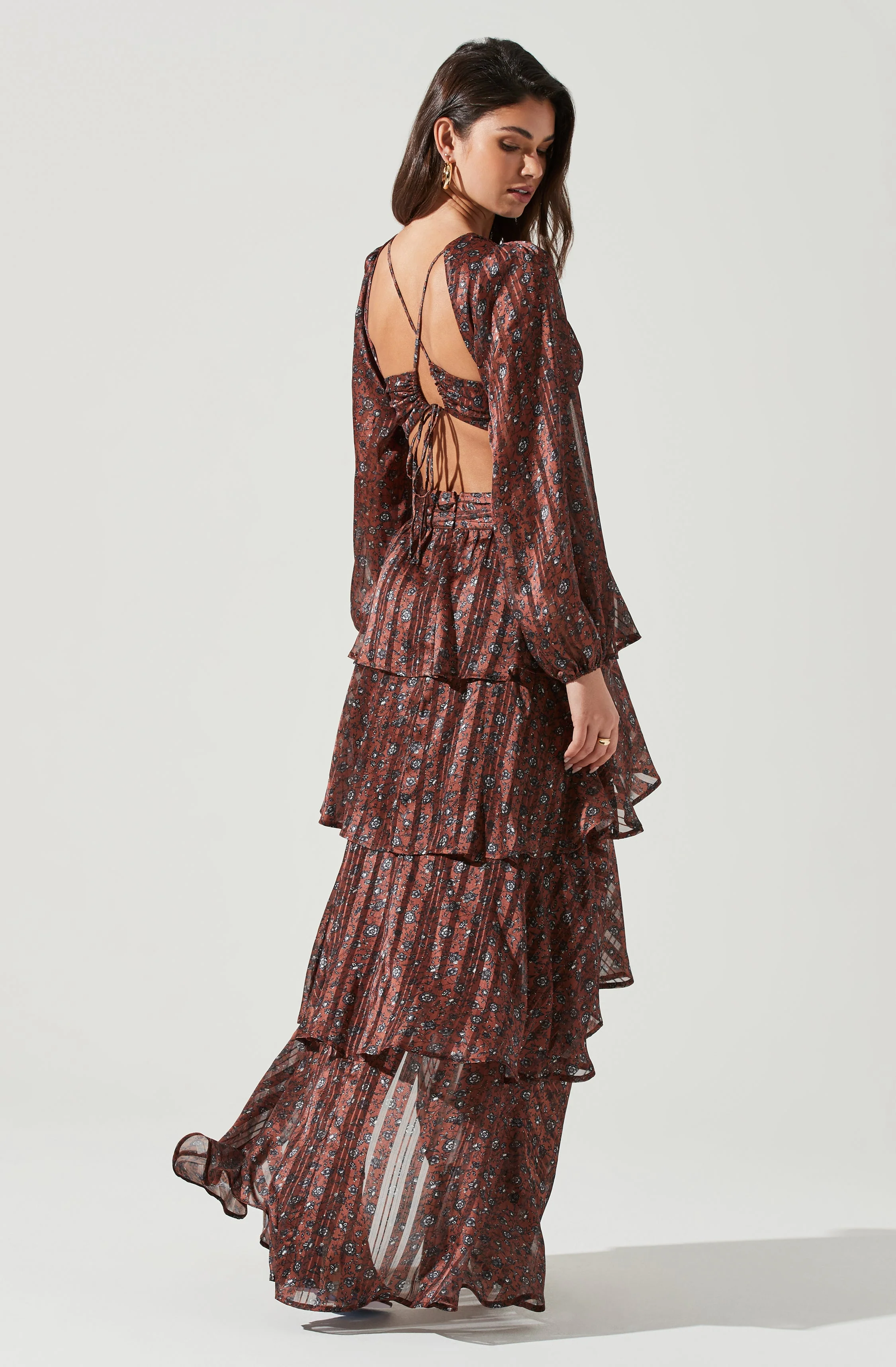 Anora Floral Tiered Maxi Dress - Image 11