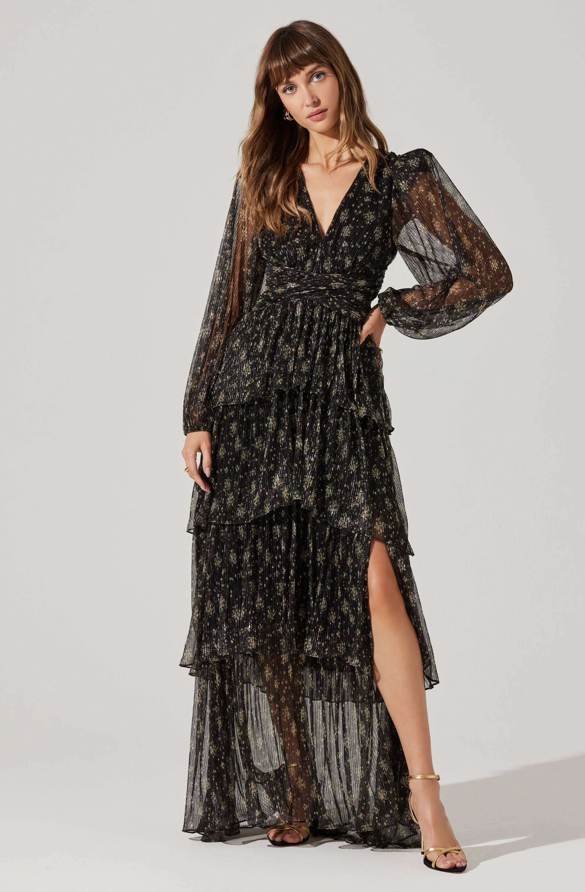 Anora Floral Tiered Maxi Dress - Image 15