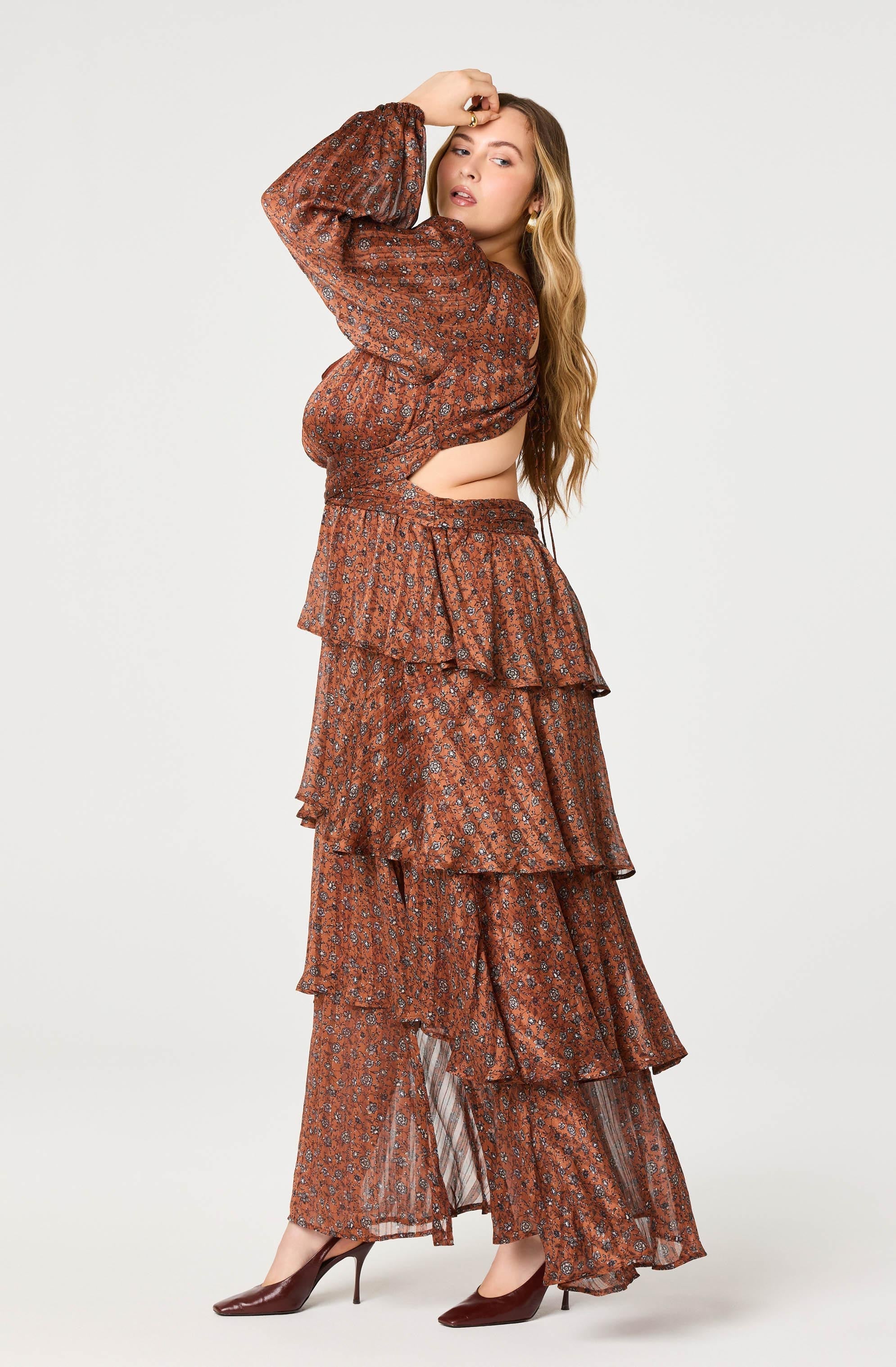 Anora Floral Tiered Maxi Dress - Image 27