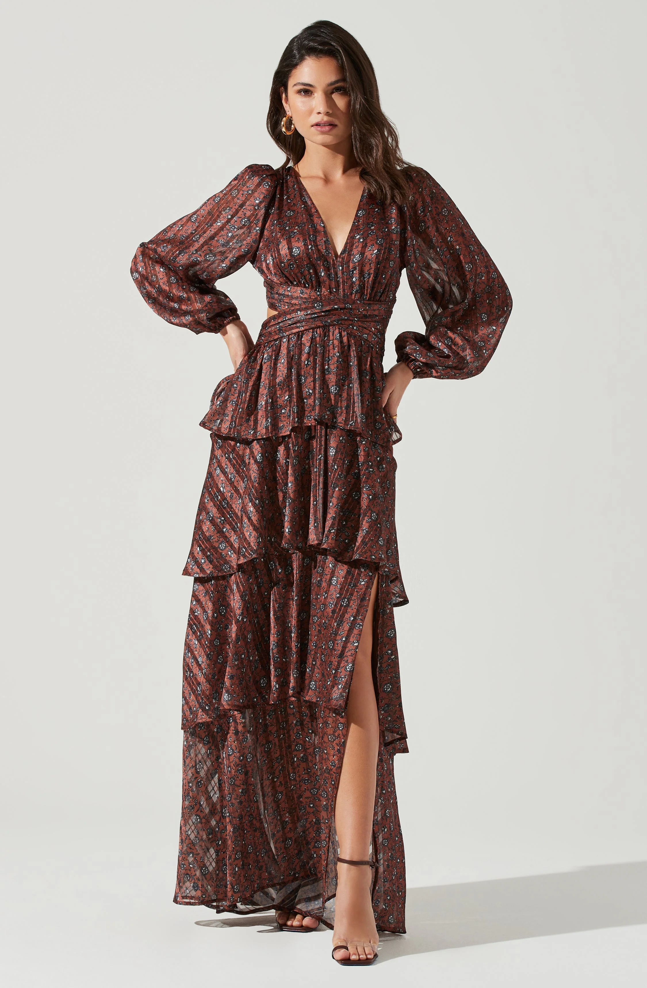 Anora Floral Tiered Maxi Dress - Image 7