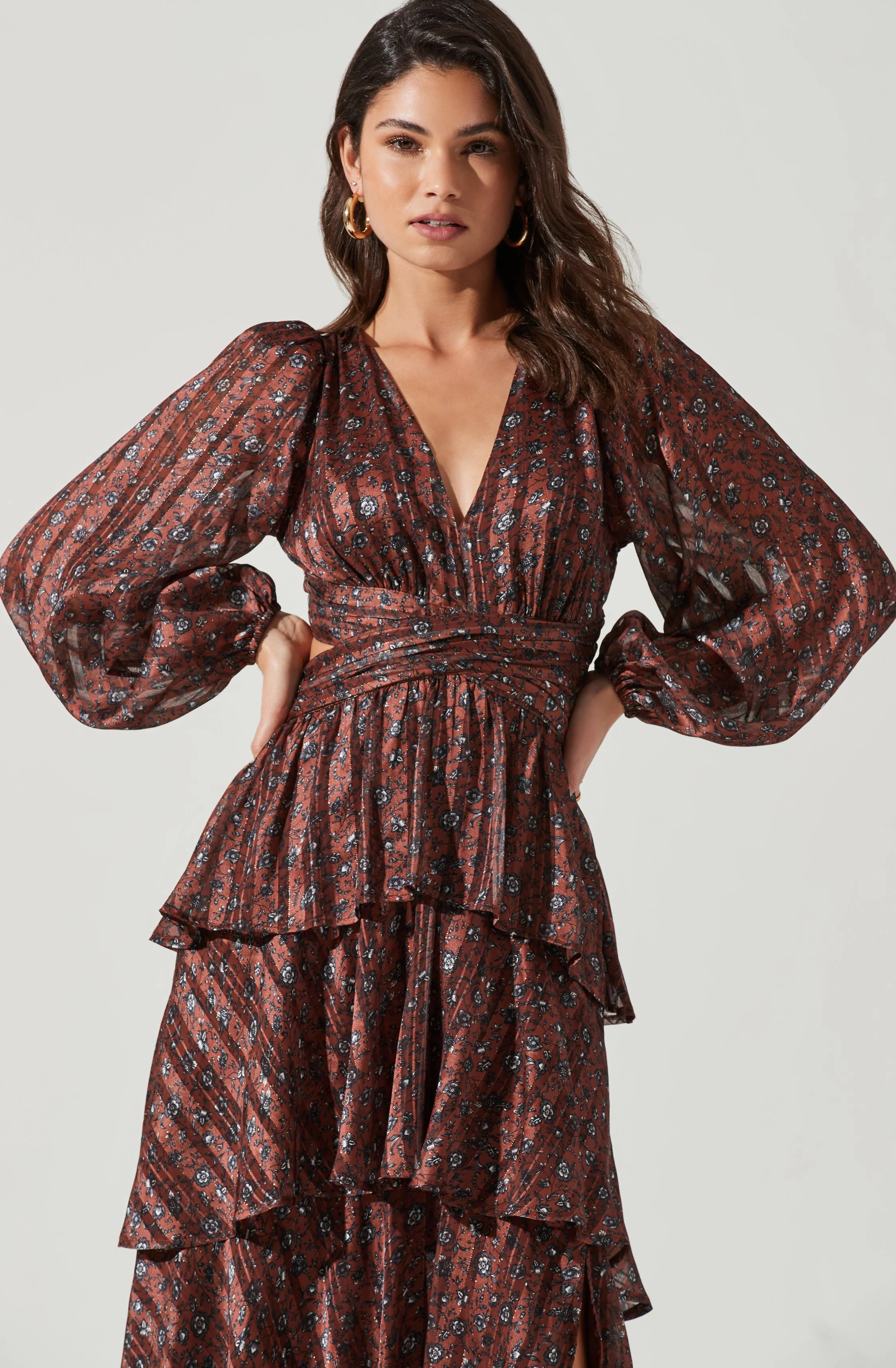 Anora Floral Tiered Maxi Dress - Image 8