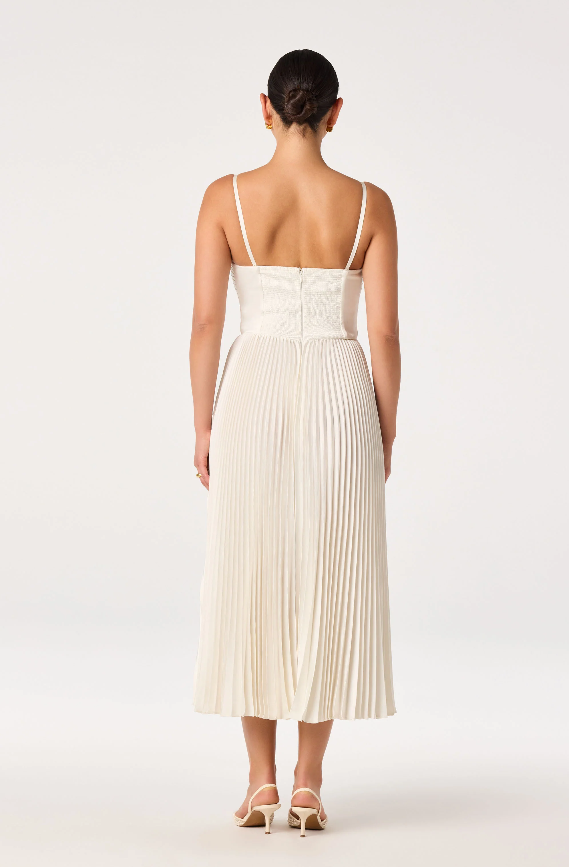 Ascella Sweetheart Pleated Midi Dress - Image 3