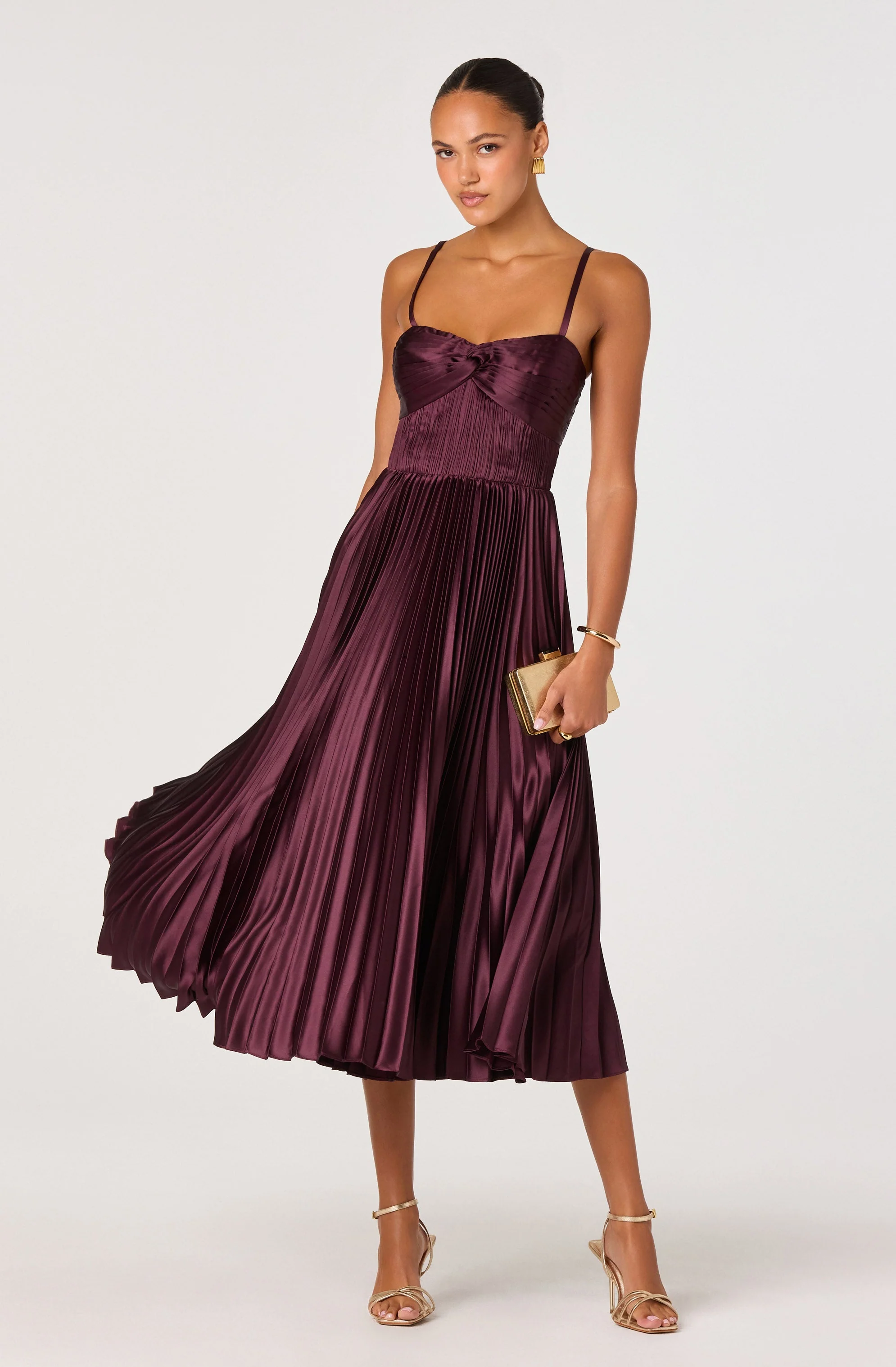Ascella Sweetheart Pleated Midi Dress - Image 7