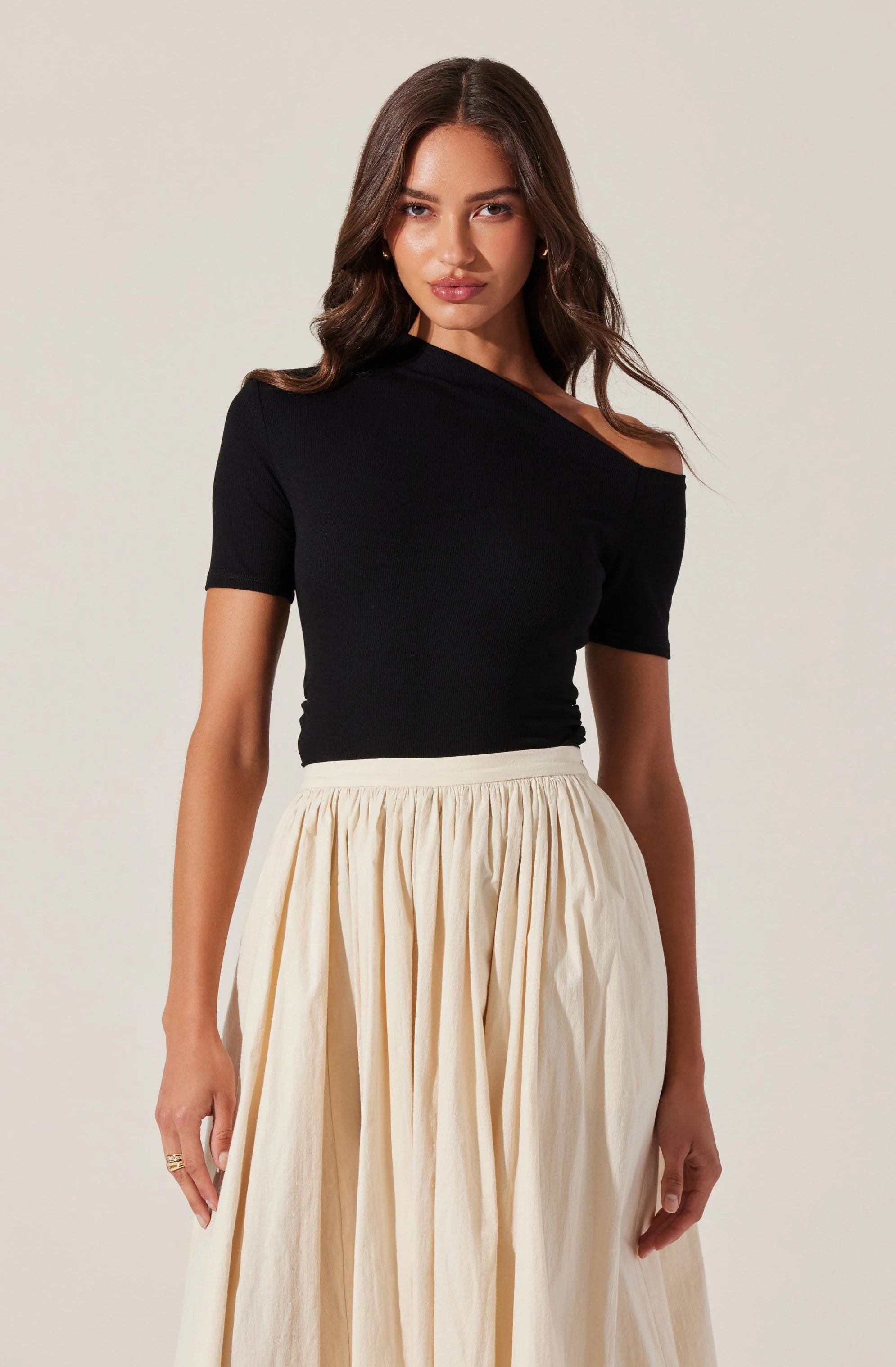 Ash Ribbed Off Shoulder Top - Image 5