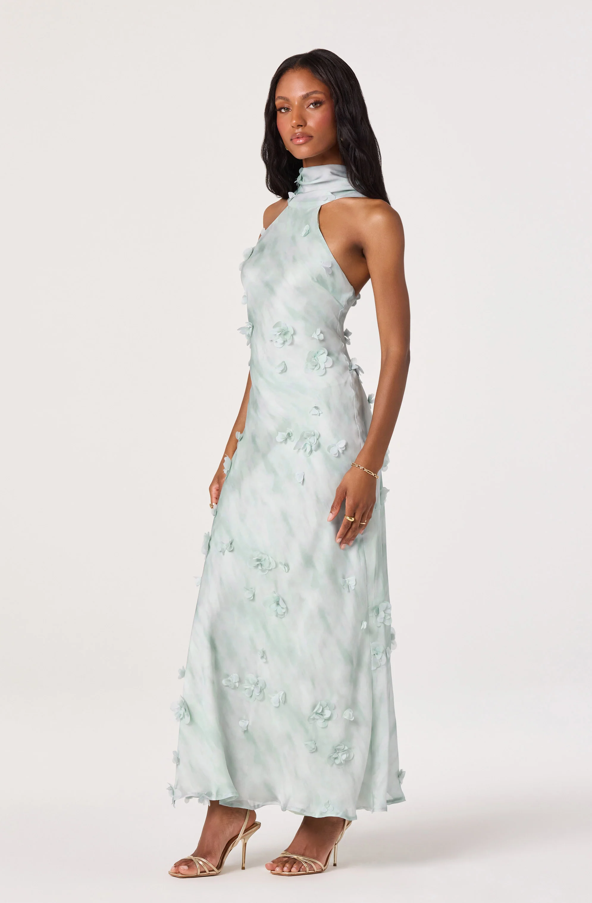 Ashley 3D Floral Maxi Dress - Image 2