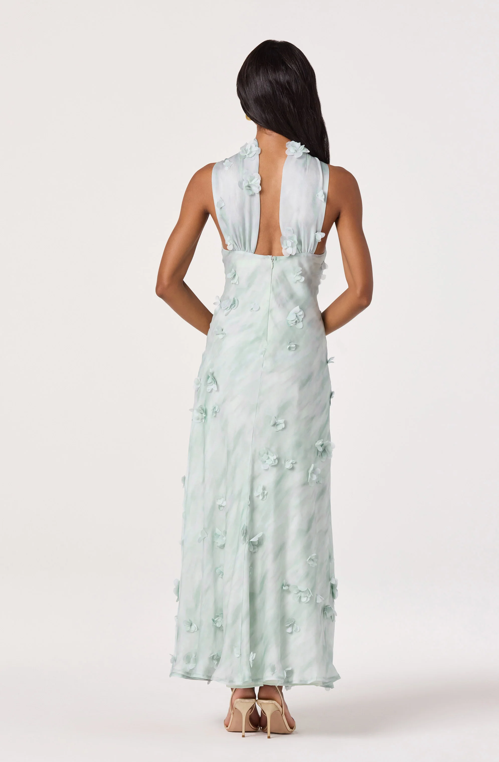 Ashley 3D Floral Maxi Dress - Image 4
