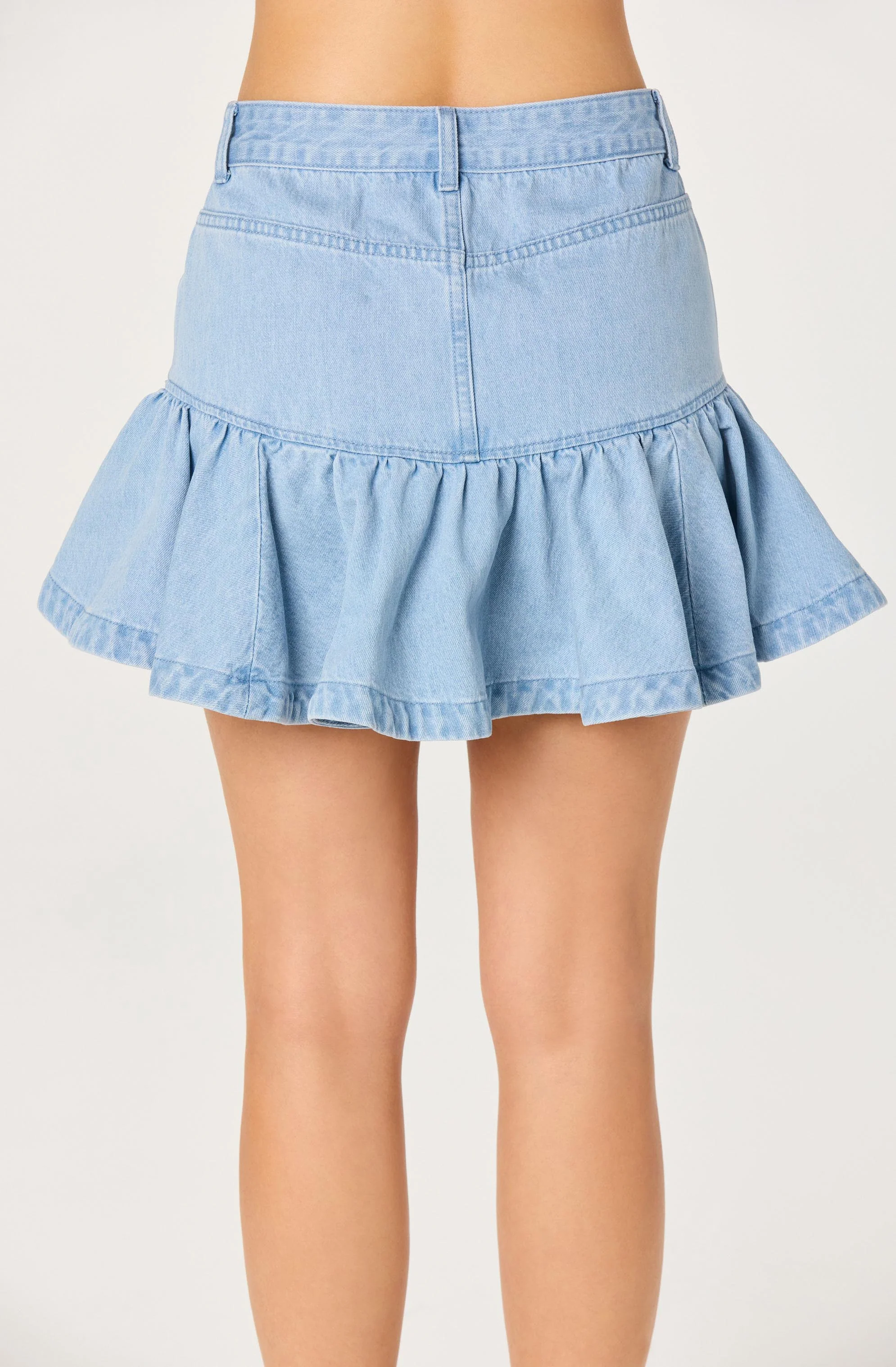 Ashli Denim Fit & Flare Mini Skirt - Image 5