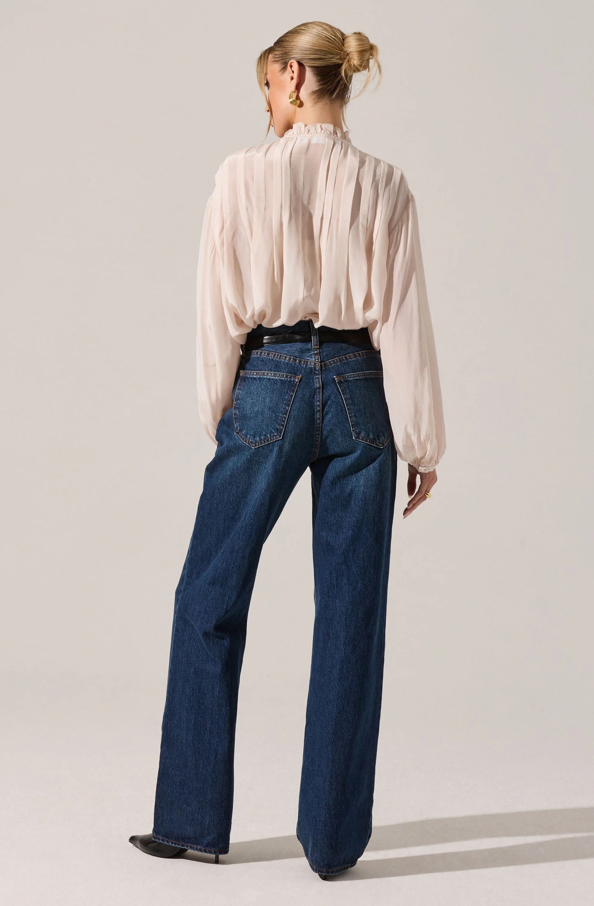 Ashton Pleated Ruffle Trim Top - Image 10