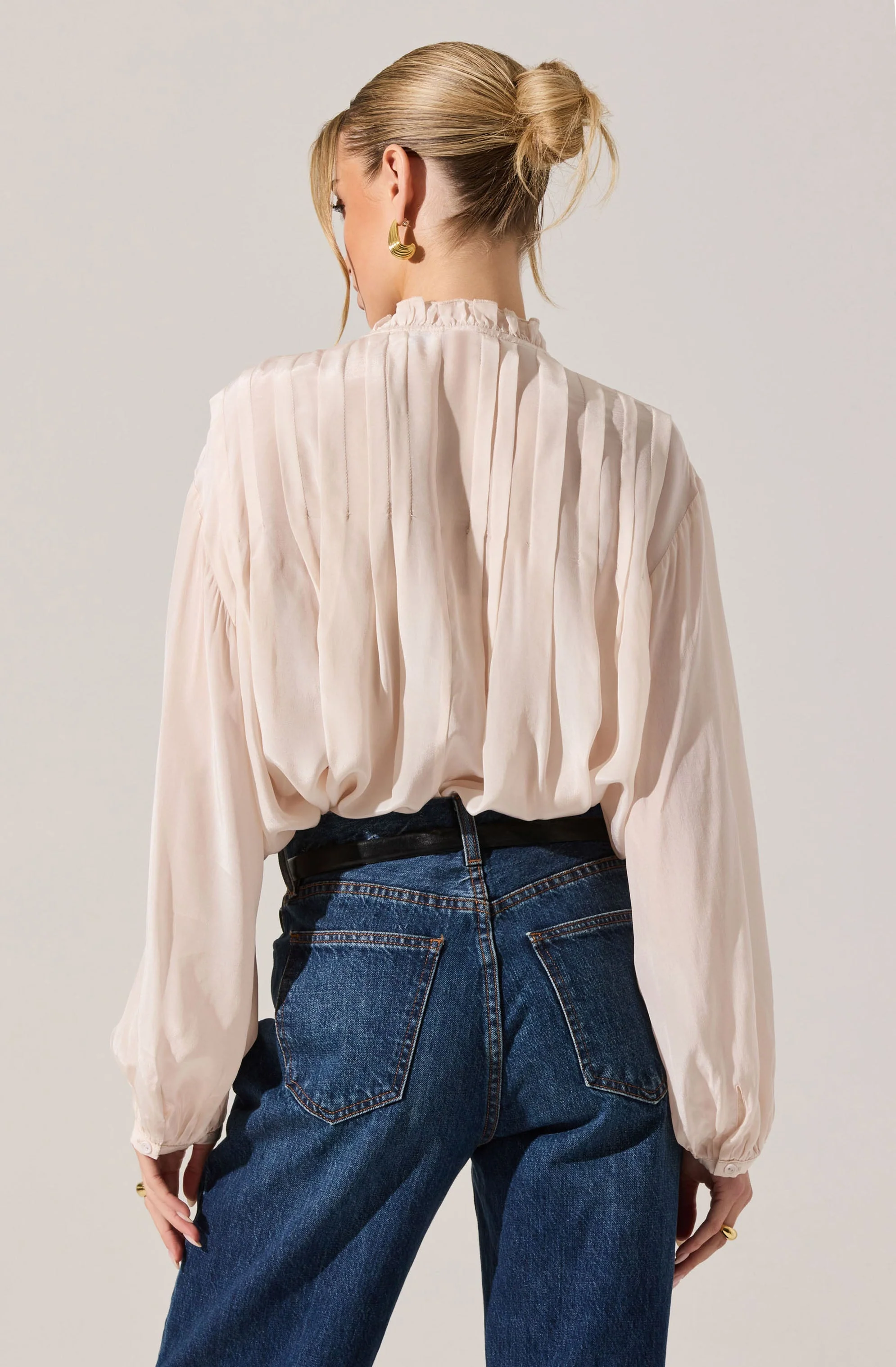 Ashton Pleated Ruffle Trim Top - Image 8