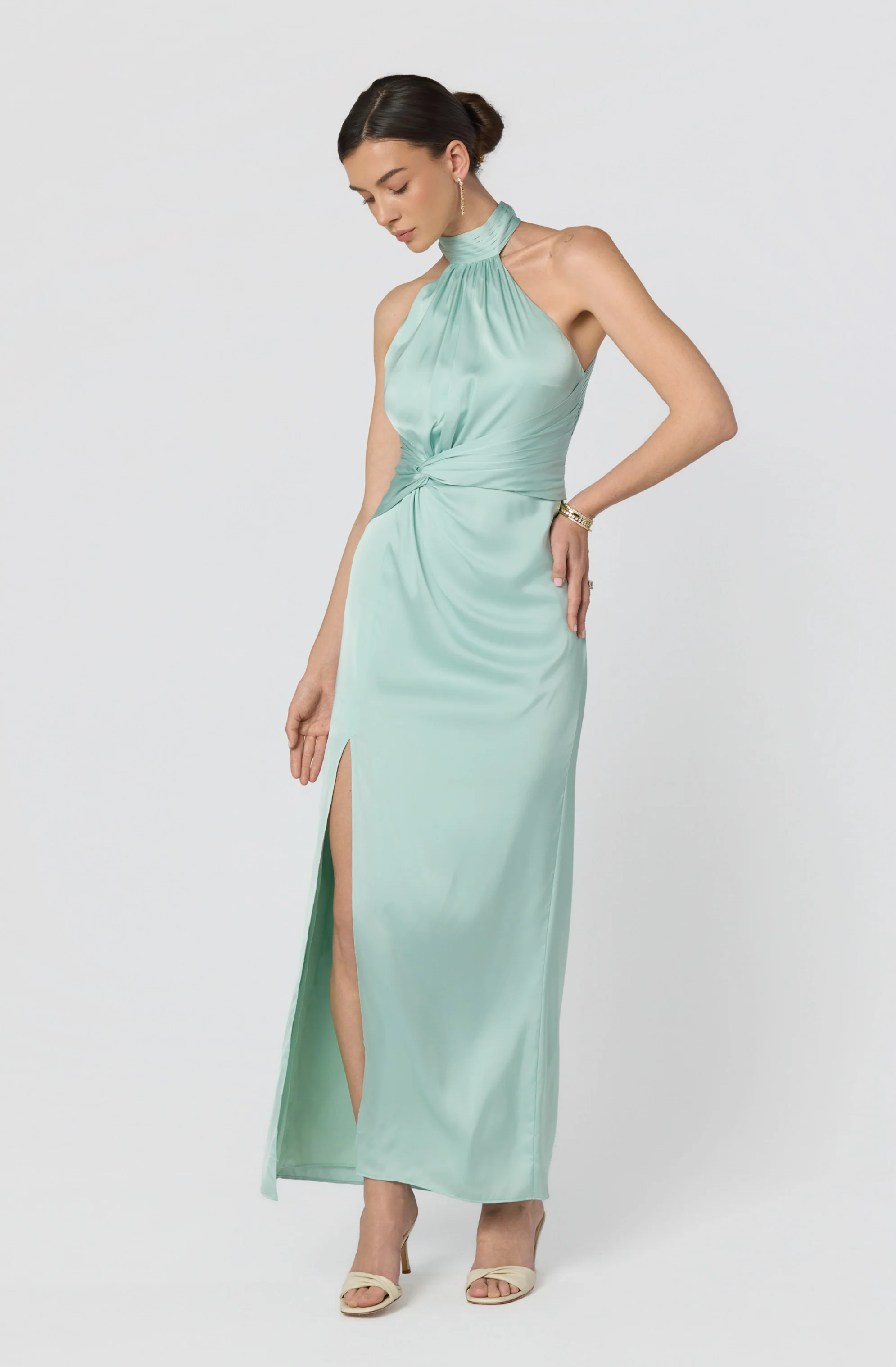 Aspen Twist Front Halter Maxi Dress - Image 11