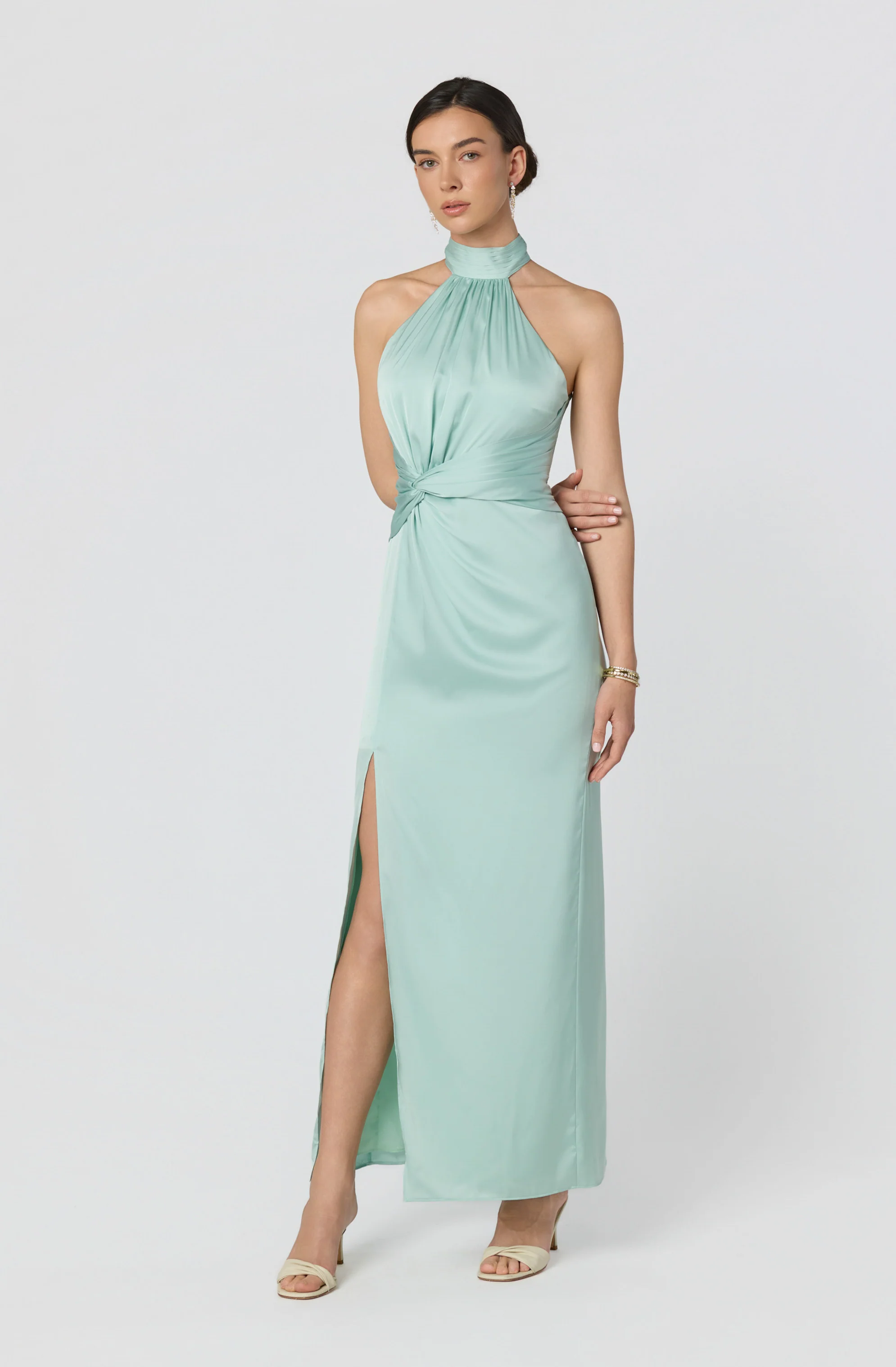 Aspen Twist Front Halter Maxi Dress - Image 7