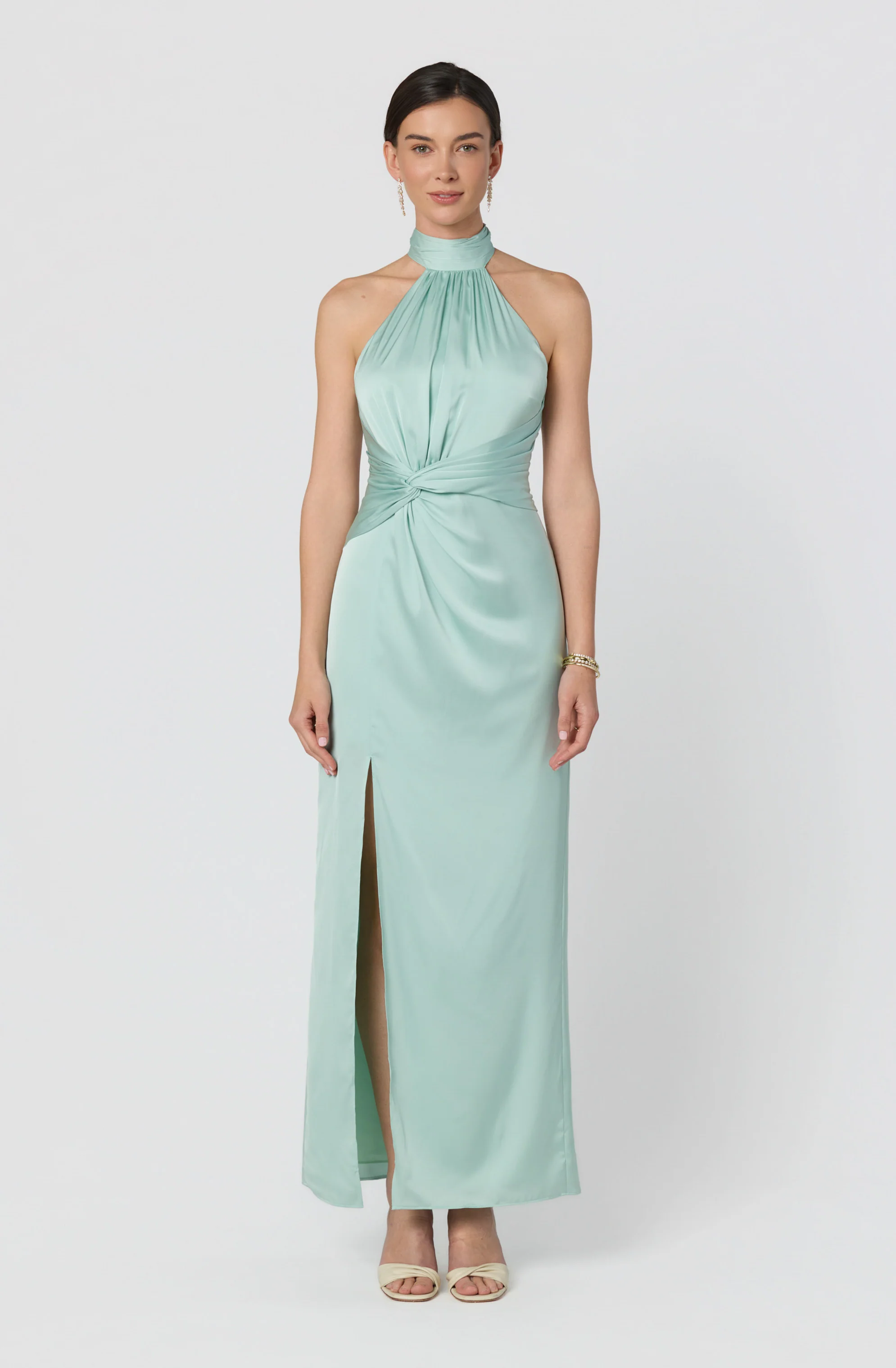 Aspen Twist Front Halter Maxi Dress - Image 8
