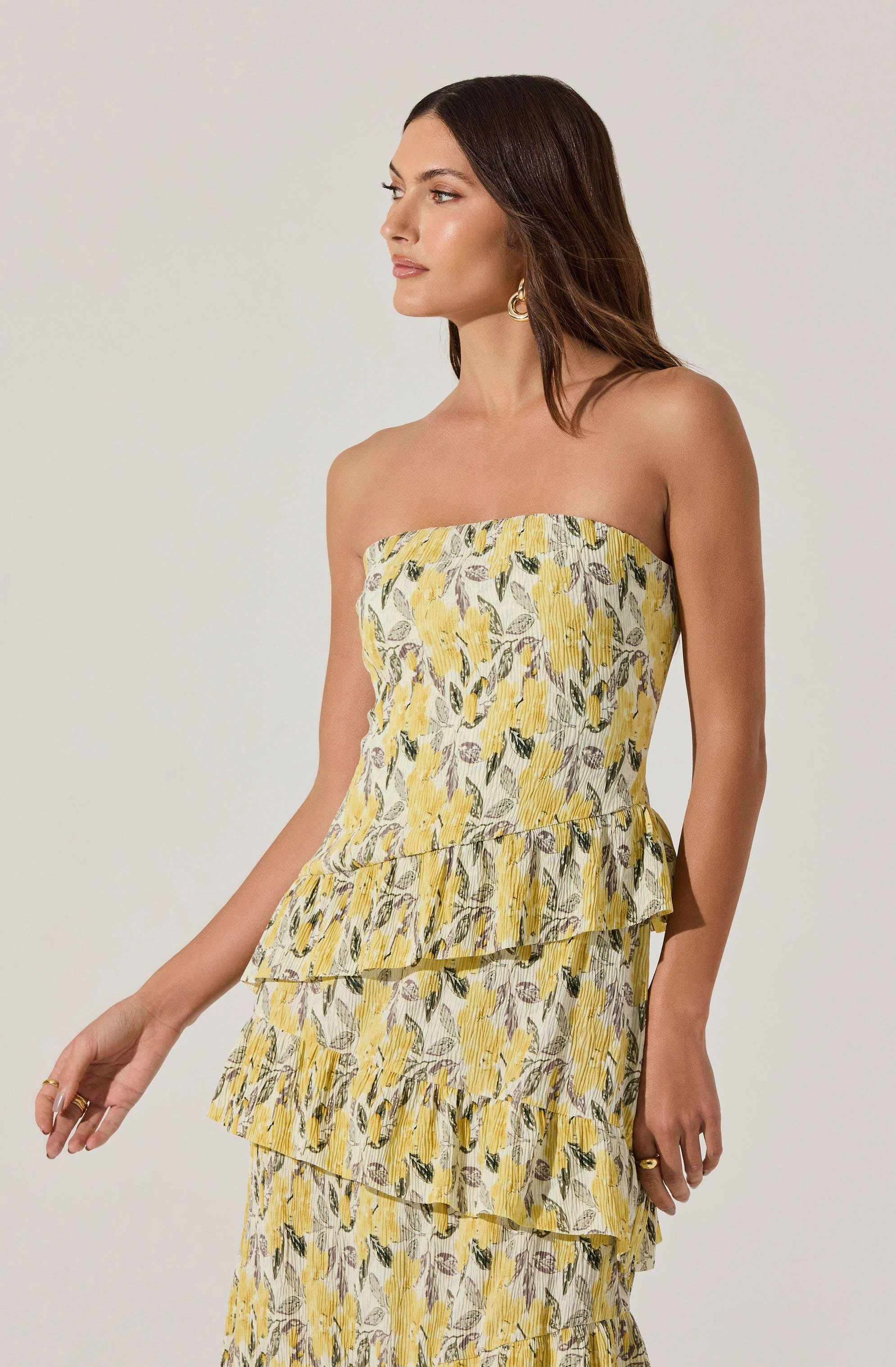Asymmetrical Tiered Ruffle Midi Dress - Image 12
