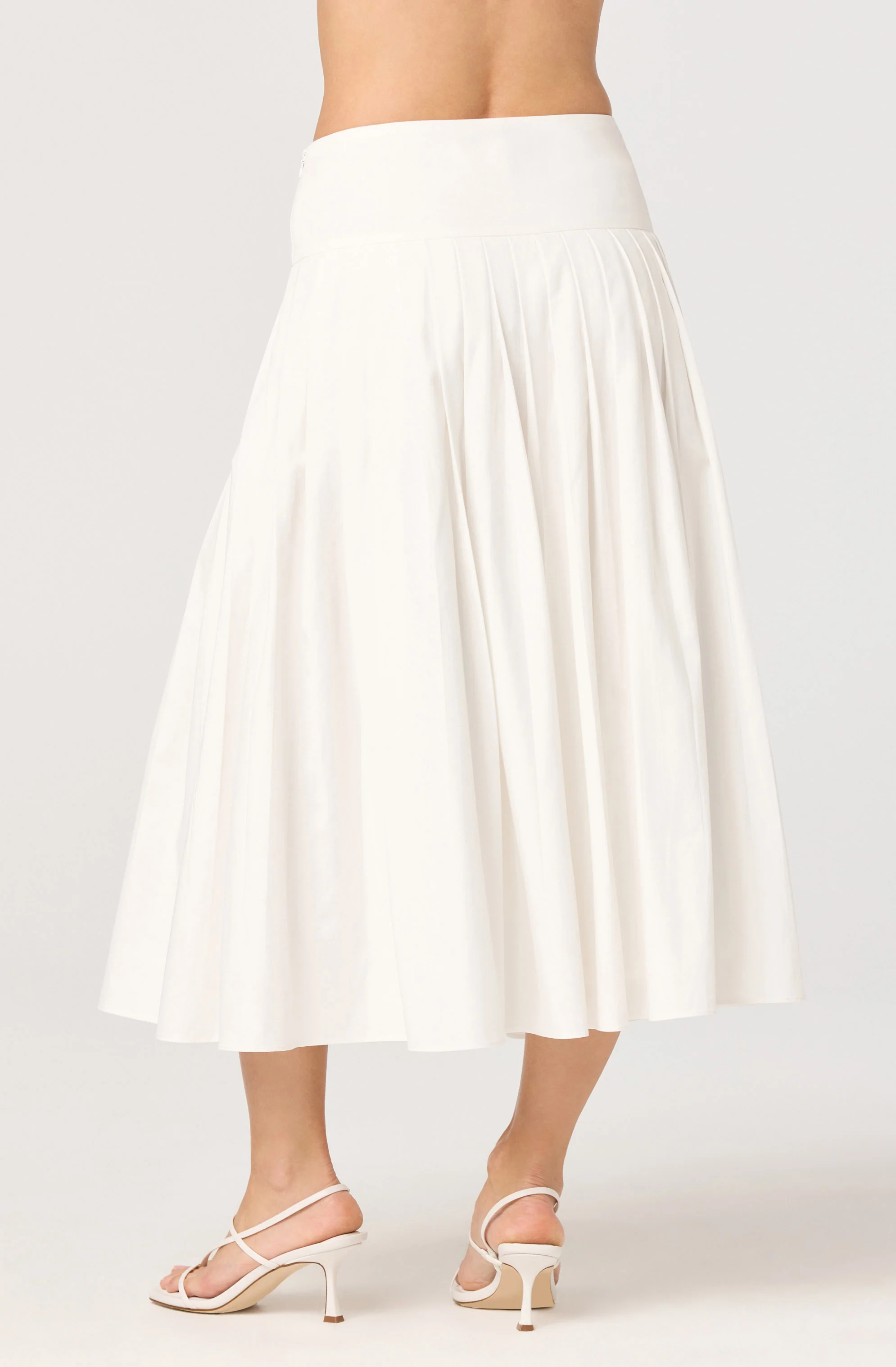 Aubrianna Pleated Drop-Waist Midi Skirt - Image 11