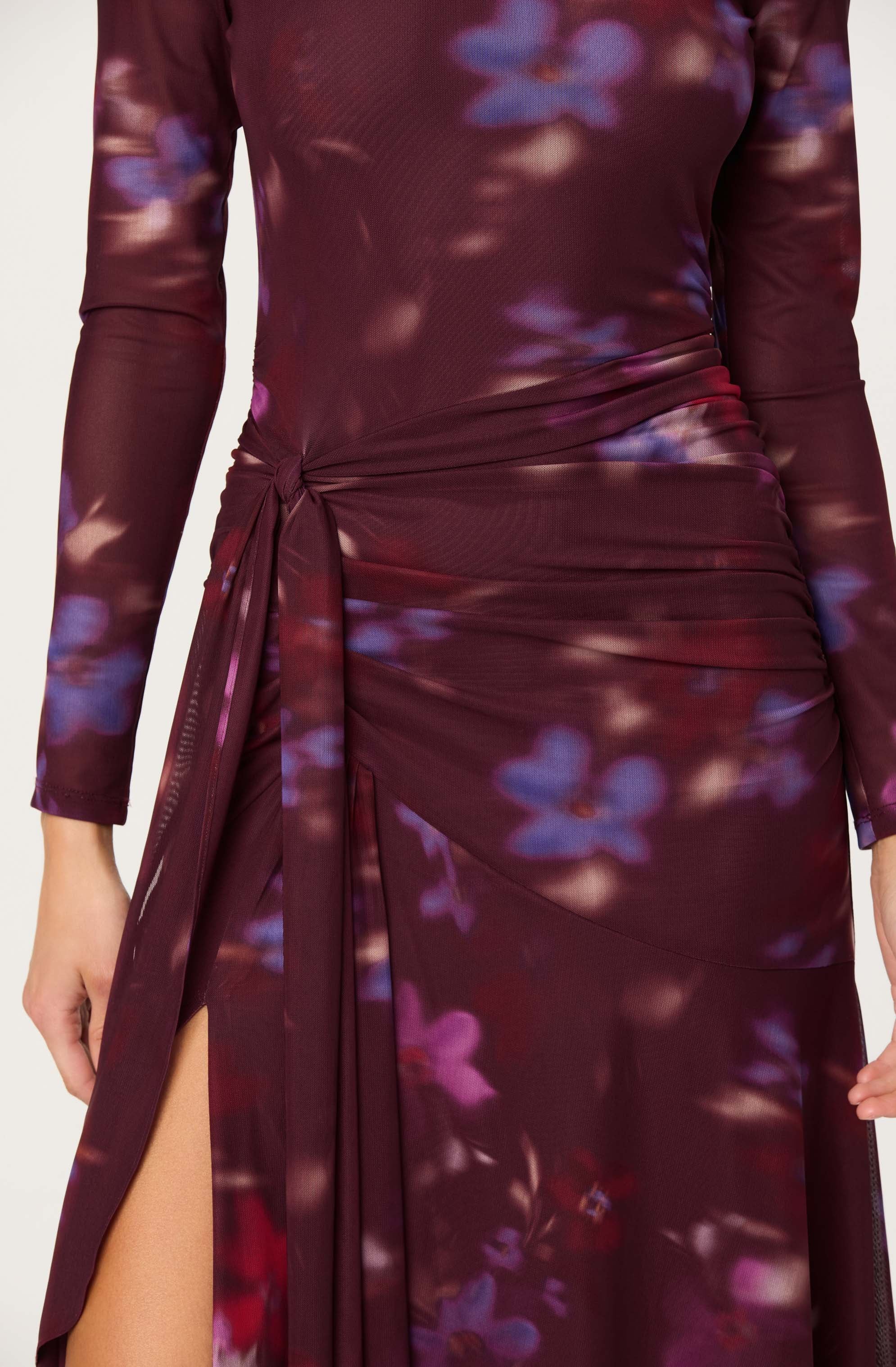 Aubriella Floral Mesh Midi Dress - Image 2