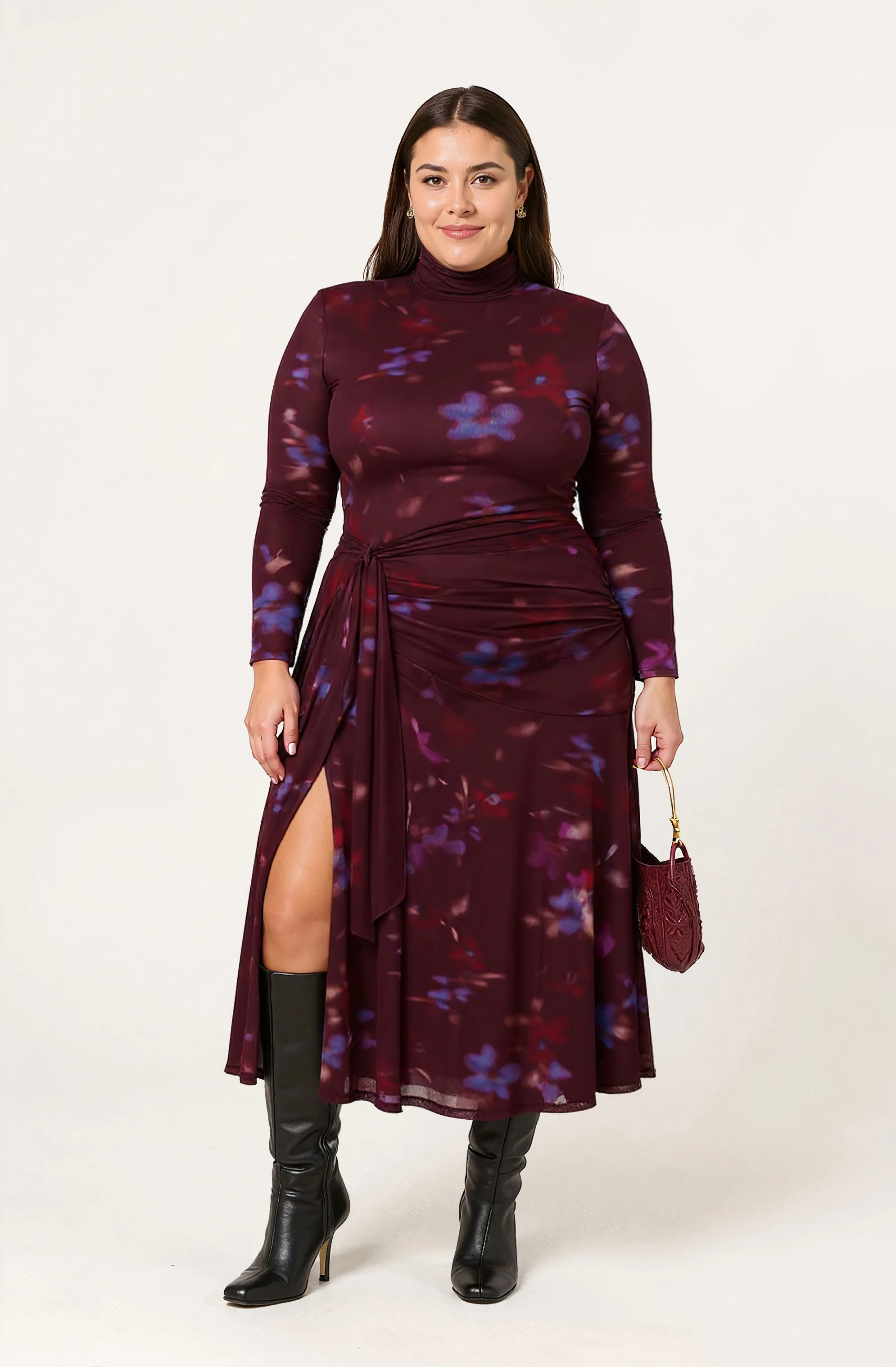 Aubriella Floral Mesh Midi Dress - Image 7