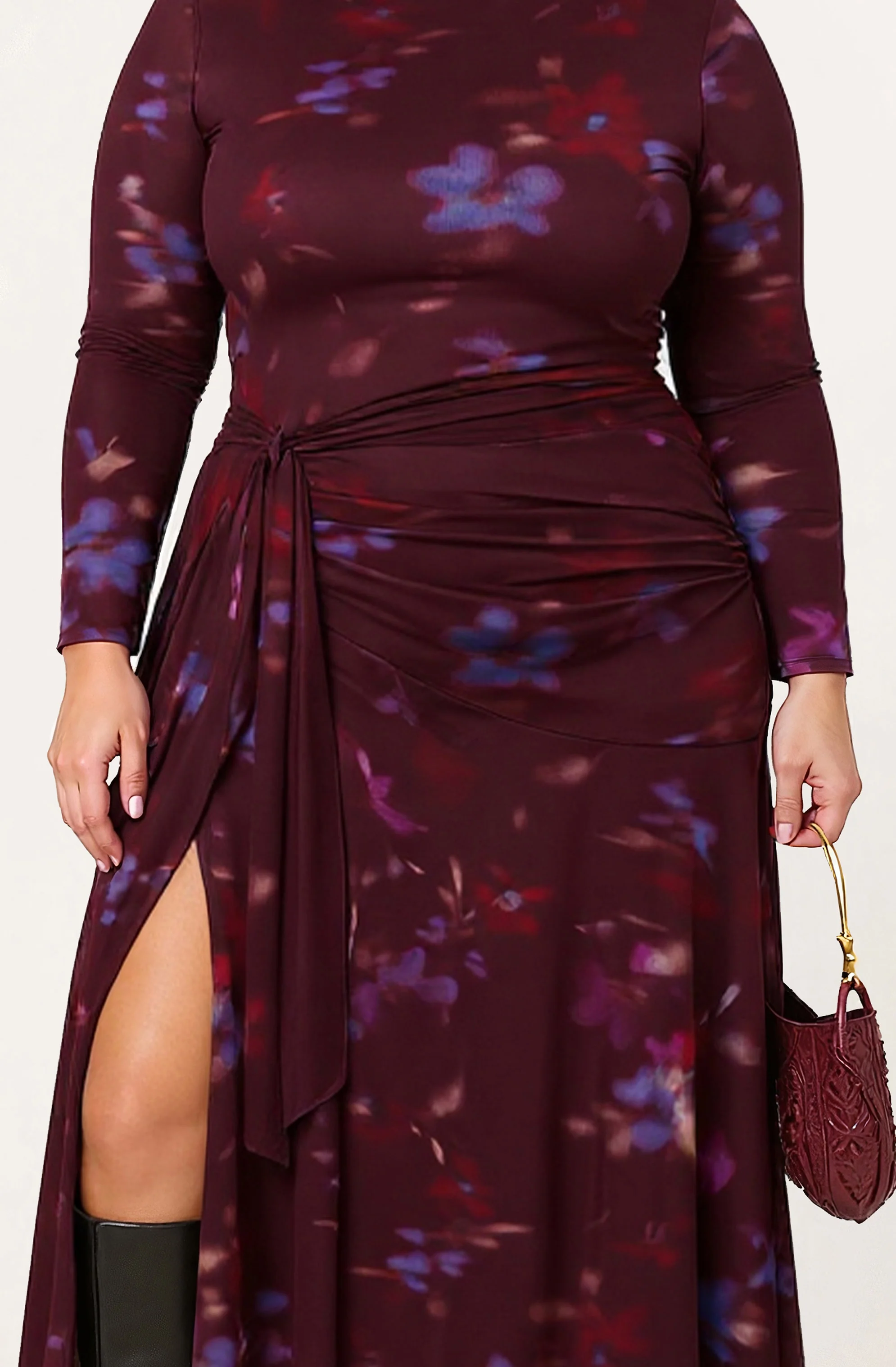 Aubriella Floral Mesh Midi Dress - Image 9