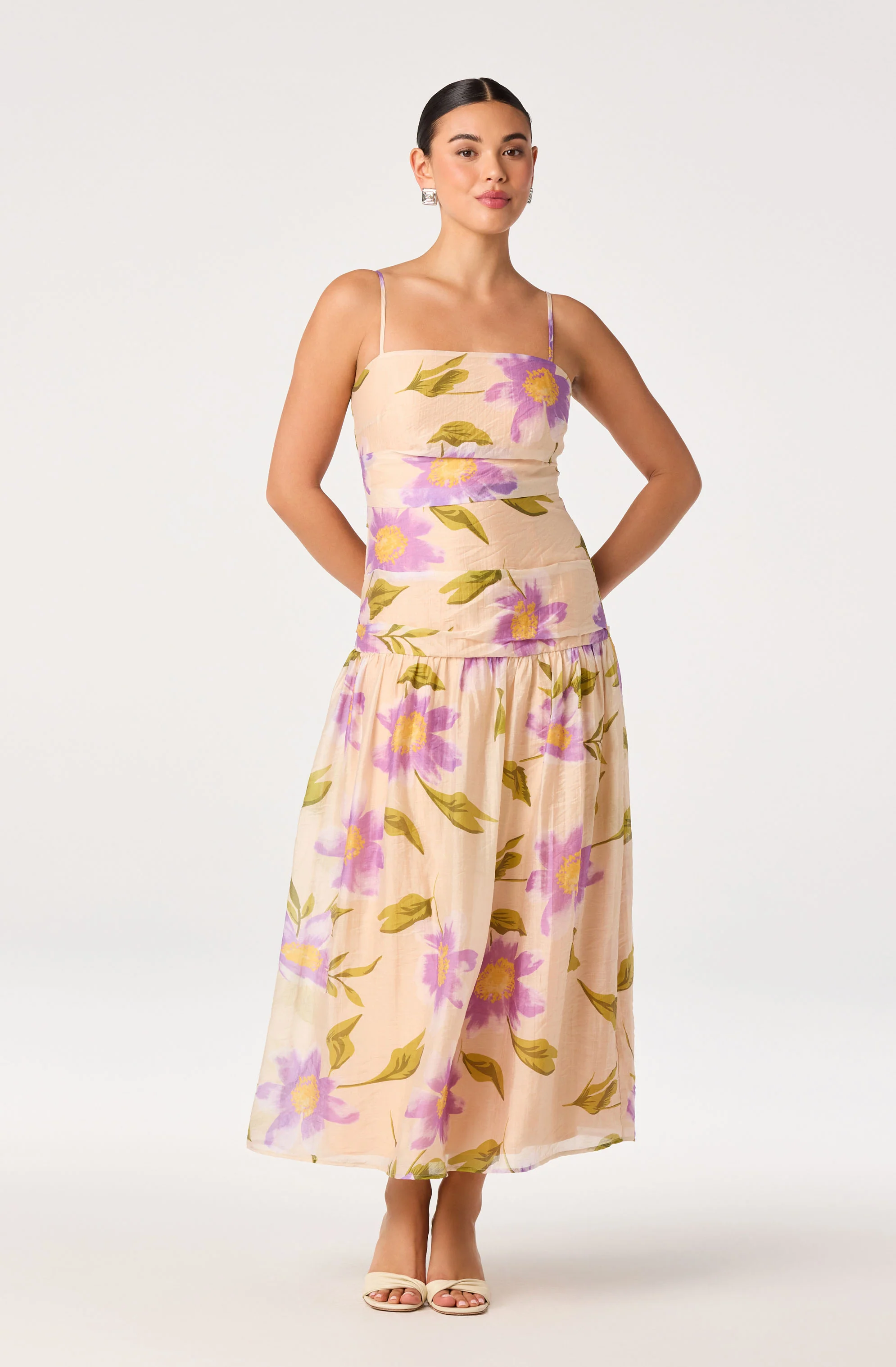 Ava Floral Pleated Midi Dress - Image 10
