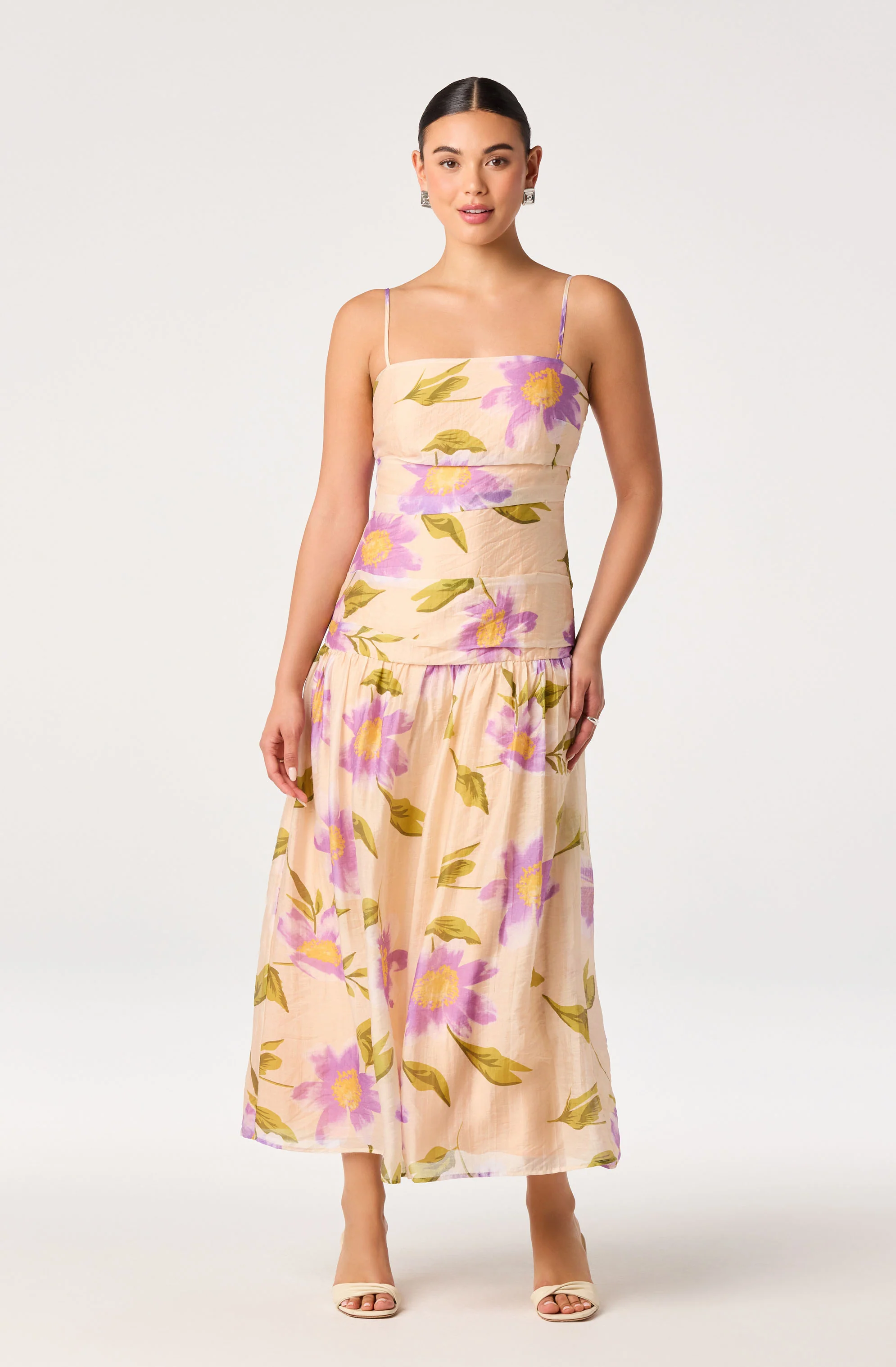 Ava Floral Pleated Midi Dress - Image 11