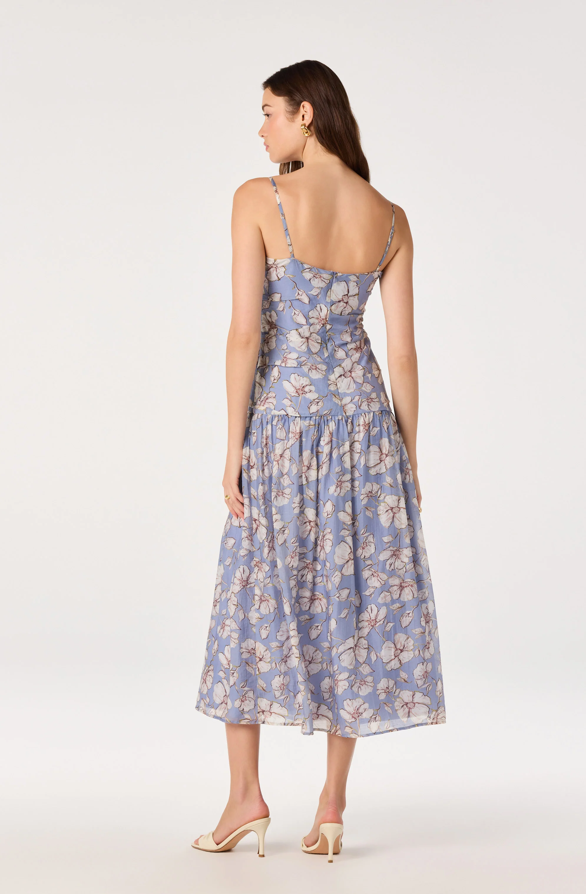 Ava Floral Pleated Midi Dress - Image 3