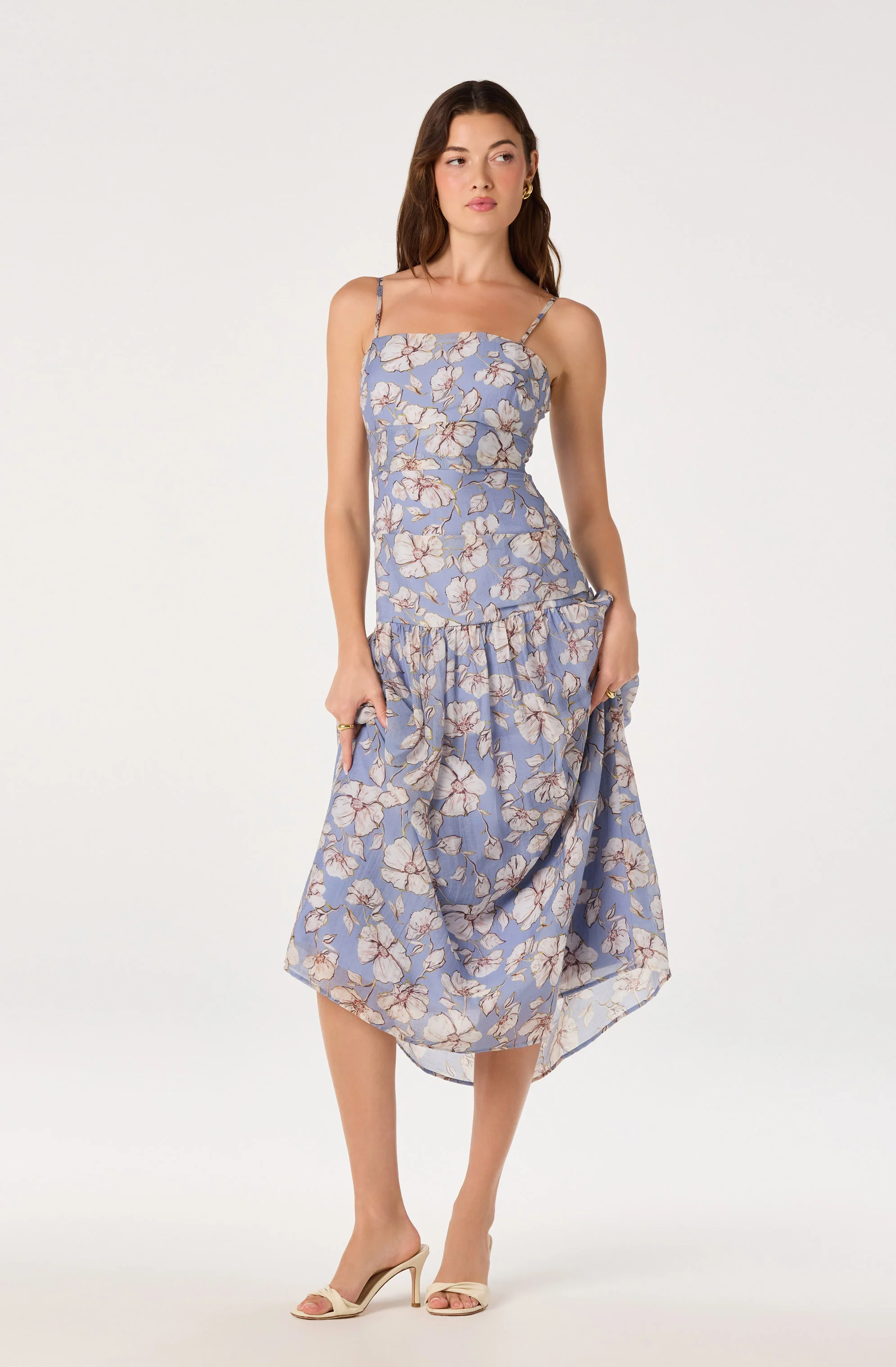 Ava Floral Pleated Midi Dress - Image 4
